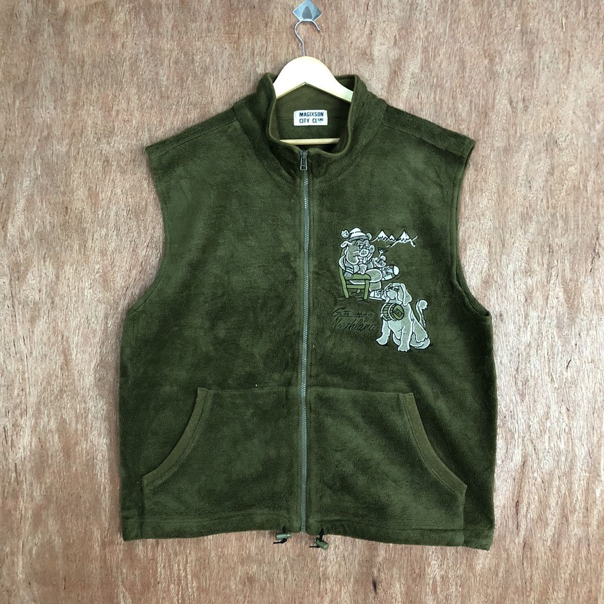 Japanese Brand DL Magixson Polo Club Green fleece Vests #c817 Size US XL / EU 56 / 4 - 3 Thumbnail