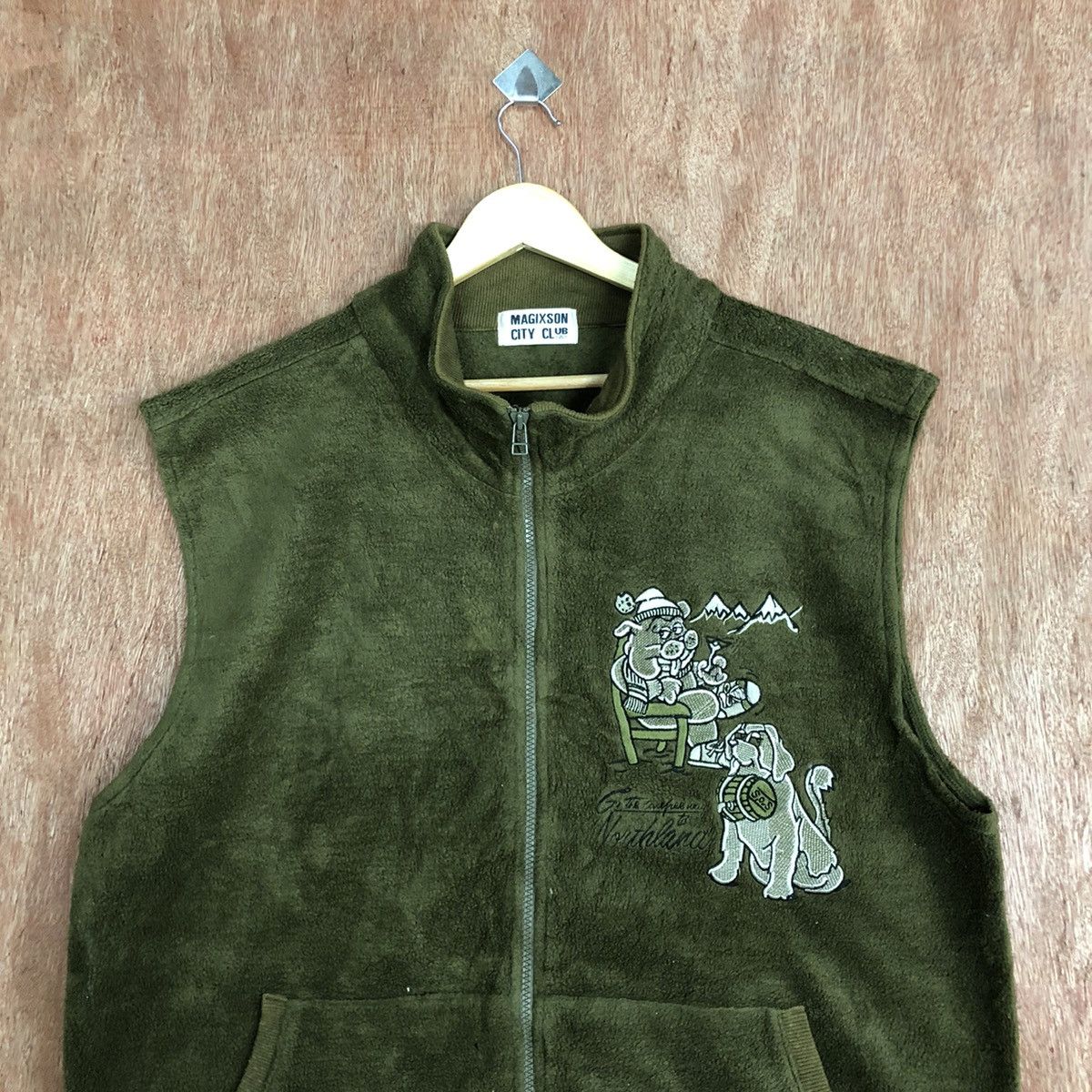 Japanese Brand DL Magixson Polo Club Green fleece Vests #c817 Size US XL / EU 56 / 4 - 2 Thumbnail