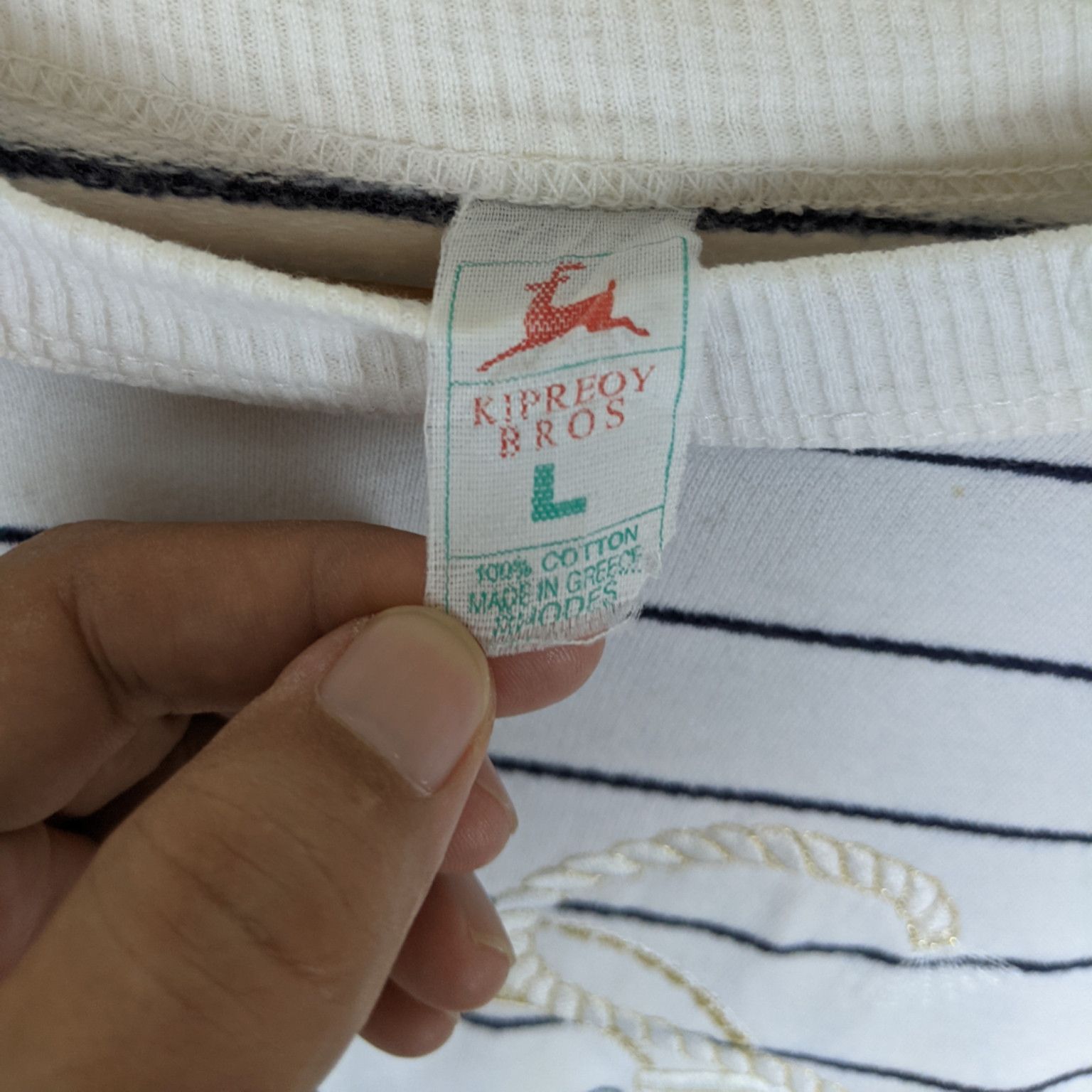 Japanese Brand KIPREOY BROS Yacht Club Striped Jumper Sweatshirt Size US L / EU 52-54 / 3 - 8 Thumbnail