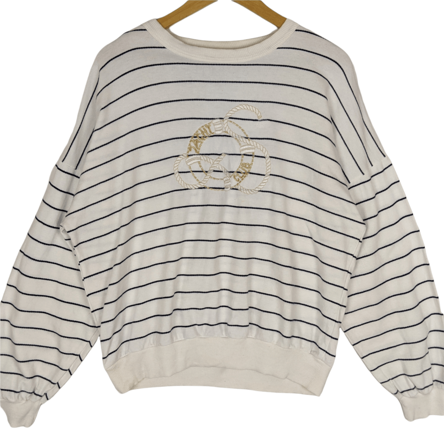 Japanese Brand KIPREOY BROS Yacht Club Striped Jumper Sweatshirt Size US L / EU 52-54 / 3 - 2 Thumbnail