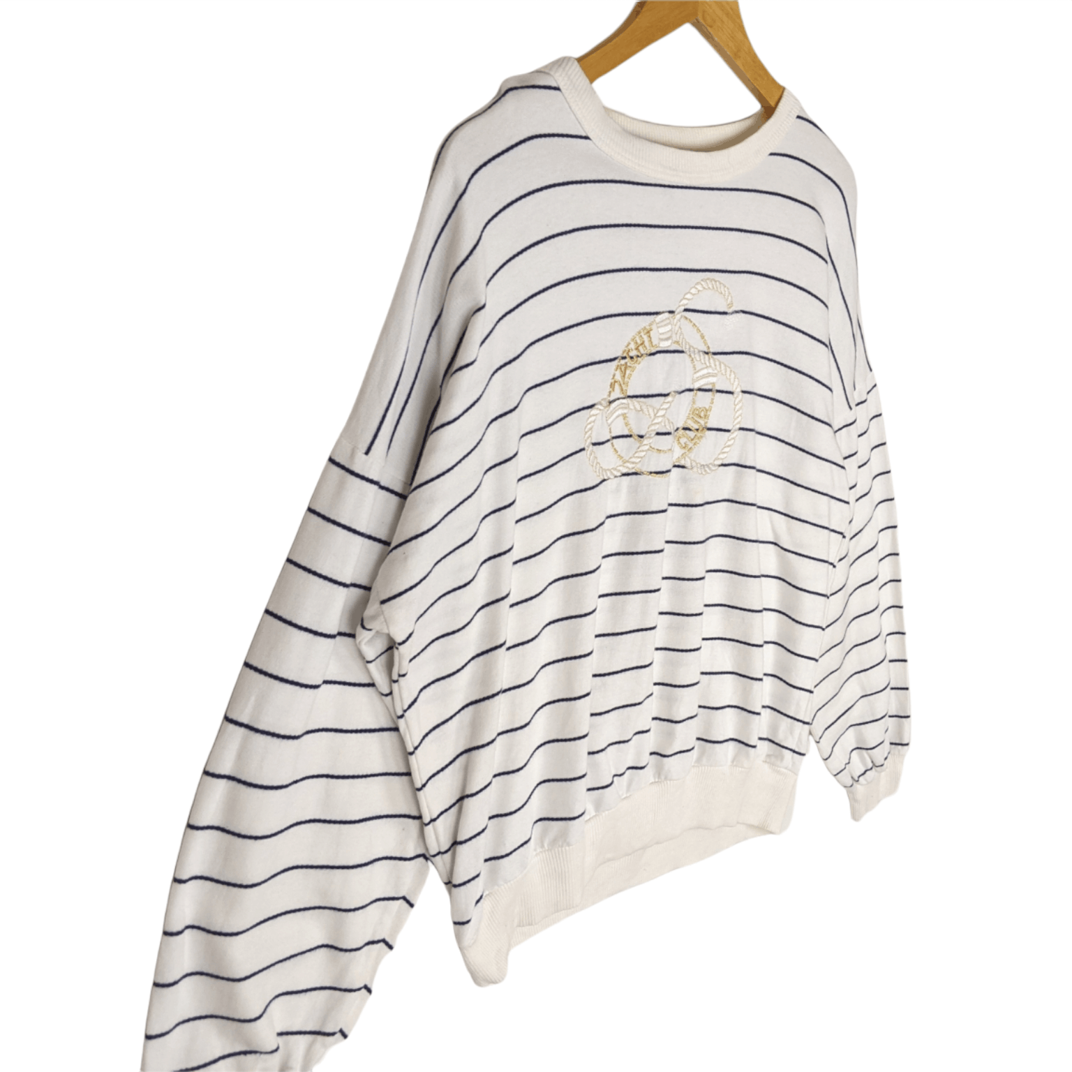 Japanese Brand KIPREOY BROS Yacht Club Striped Jumper Sweatshirt Size US L / EU 52-54 / 3 - 3 Thumbnail