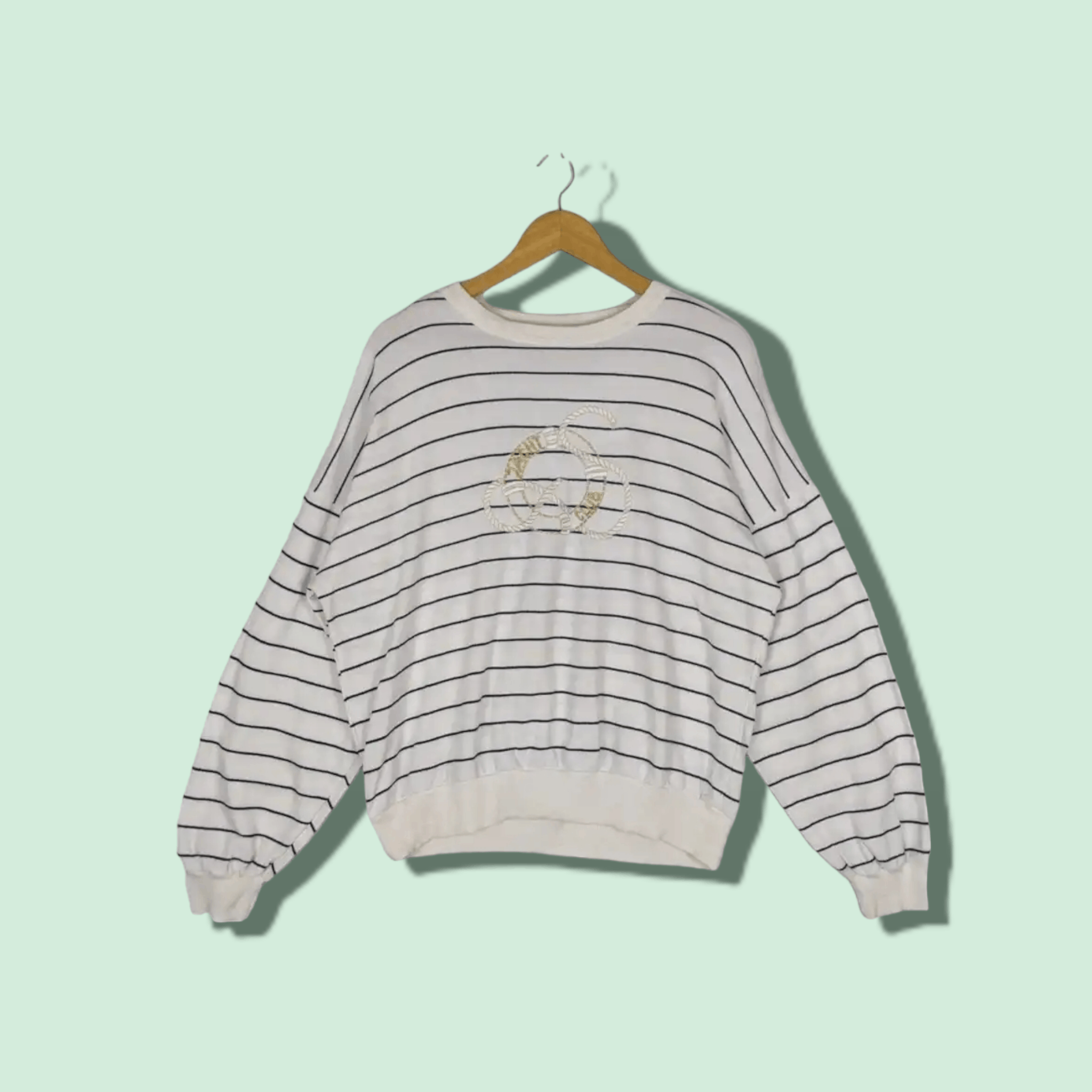Japanese Brand KIPREOY BROS Yacht Club Striped Jumper Sweatshirt Size US L / EU 52-54 / 3 - 1 Thumbnail