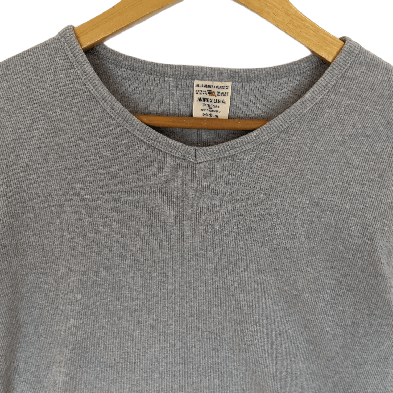 Avirex AVIREX Grey Plain Long Sleeve T-Shirt Size M / US 6-8 / IT 42-44 - 5 Thumbnail
