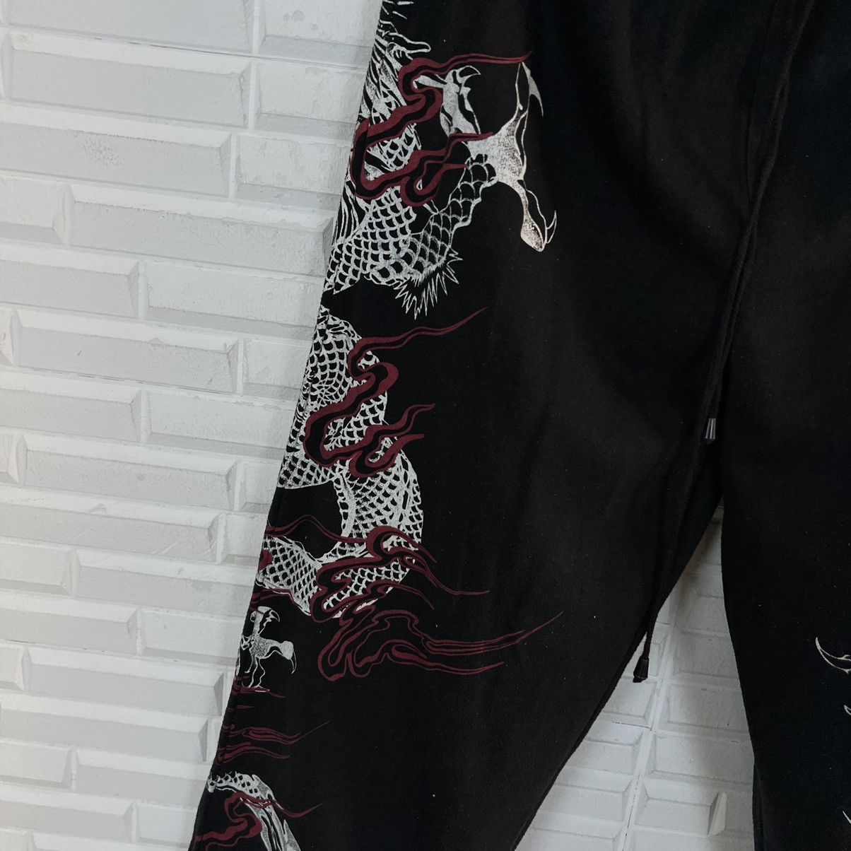 Japanese Brand VINTAGE SWEATPANTS SUKAJAN DESIGN BIG LOGO DRAGON Size US 34 / EU 50 - 5 Thumbnail