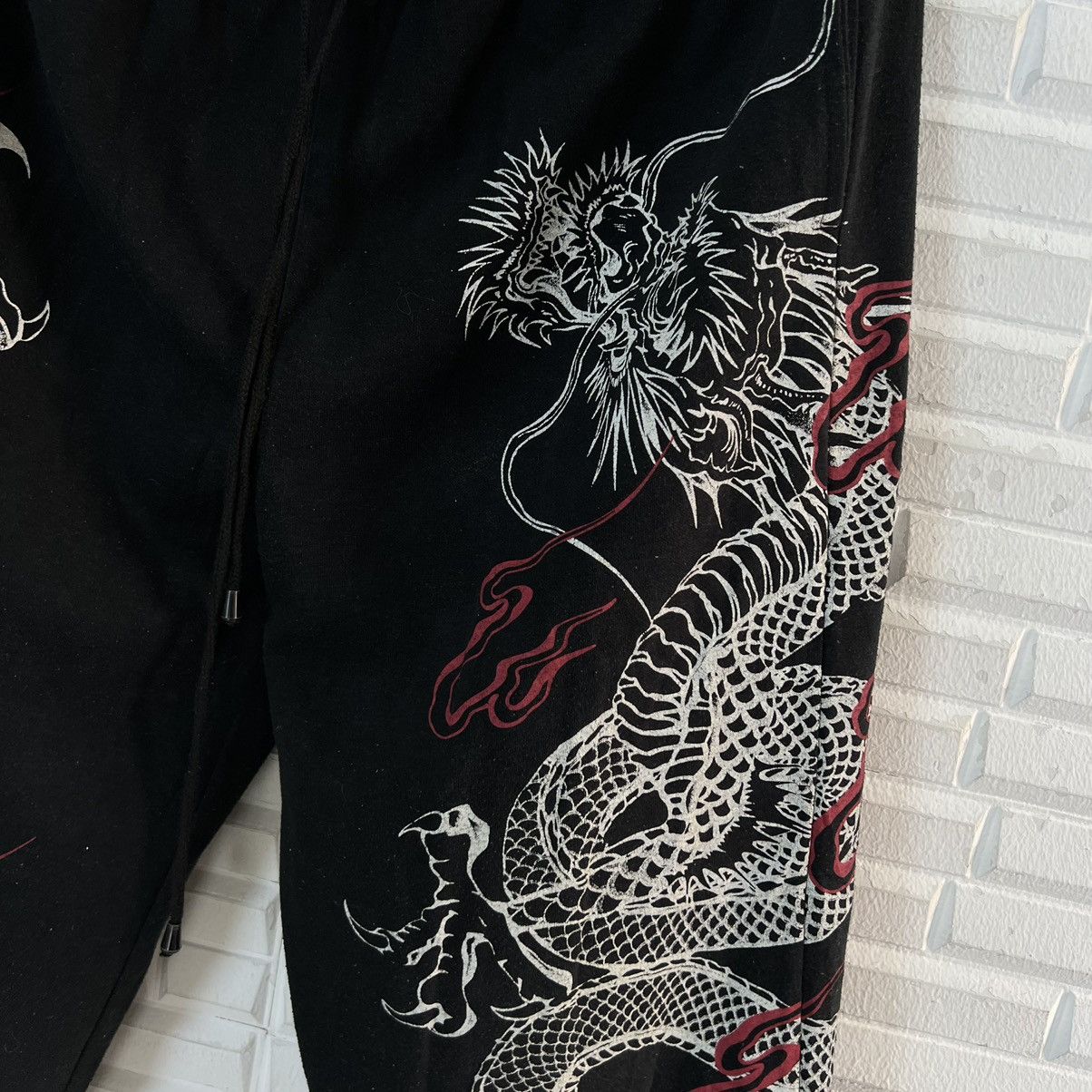 Japanese Brand VINTAGE SWEATPANTS SUKAJAN DESIGN BIG LOGO DRAGON Size US 34 / EU 50 - 4 Thumbnail