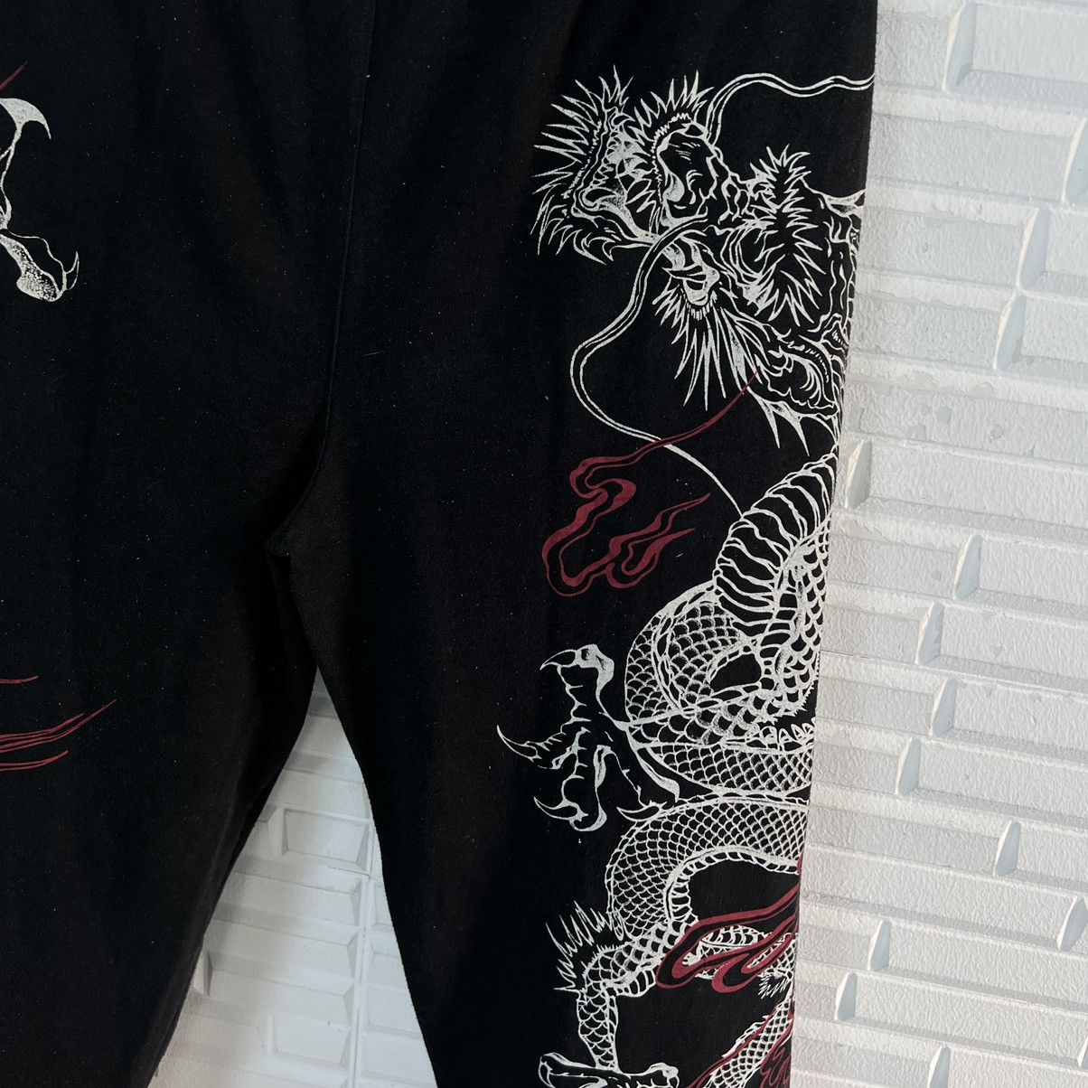 Japanese Brand VINTAGE SWEATPANTS SUKAJAN DESIGN BIG LOGO DRAGON Size US 34 / EU 50 - 8 Thumbnail