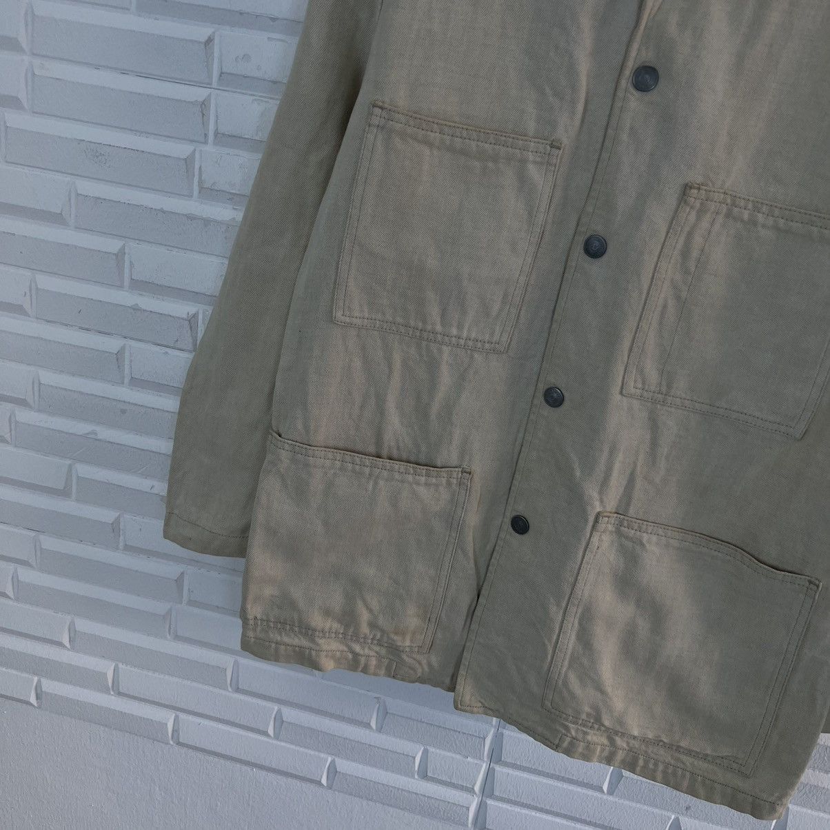 Armani VINTAGE ARMANI JEANS HIKORY CHORE JACKET MADE IN ITALY Size US M / EU 48-50 / 2 - 4 Thumbnail