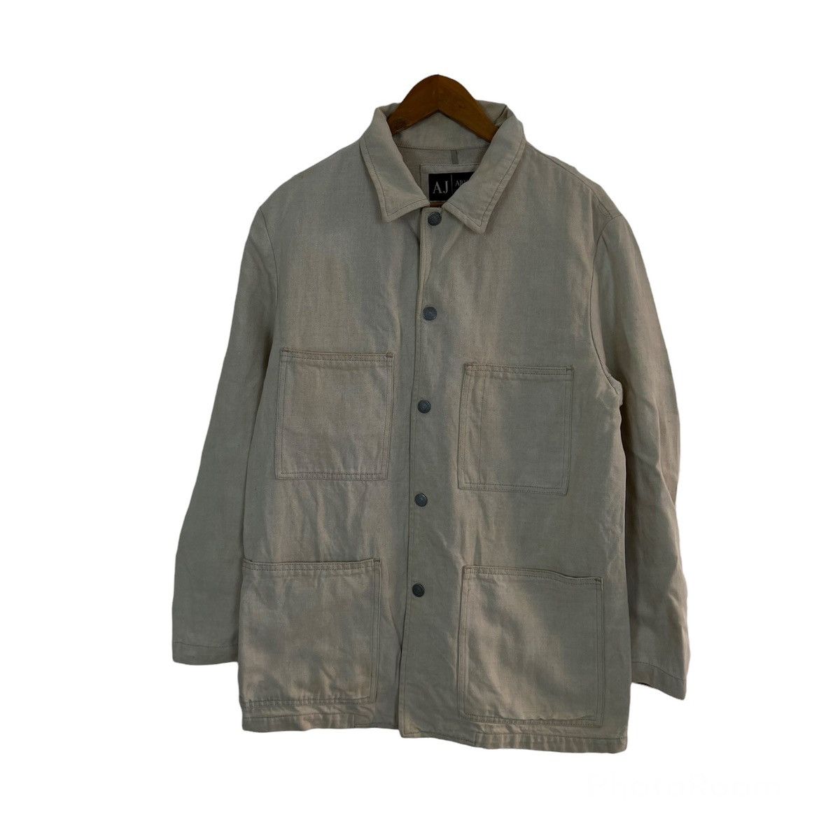 Armani VINTAGE ARMANI JEANS HIKORY CHORE JACKET MADE IN ITALY Size US M / EU 48-50 / 2 - 1 Thumbnail