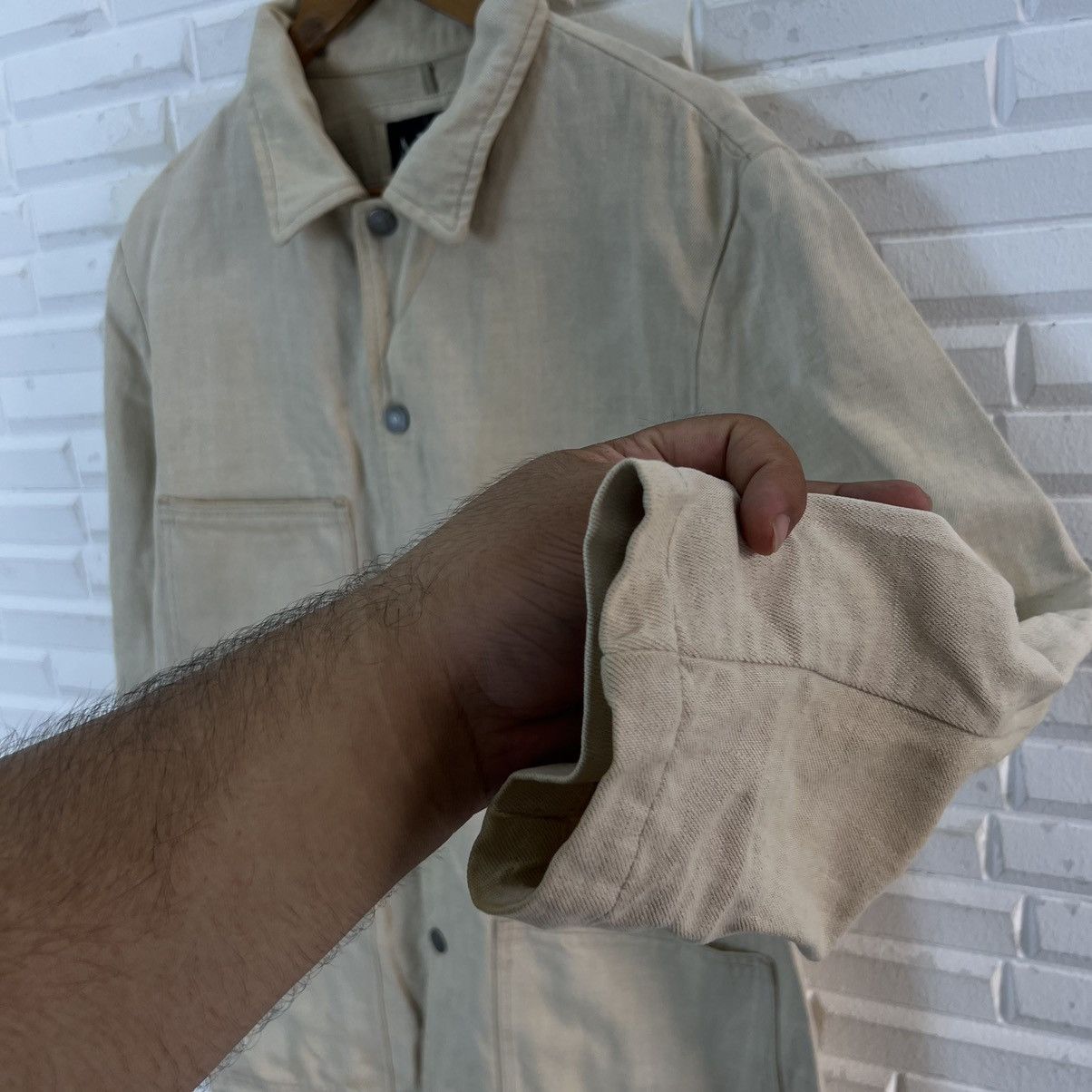 Armani VINTAGE ARMANI JEANS HIKORY CHORE JACKET MADE IN ITALY Size US M / EU 48-50 / 2 - 5 Thumbnail