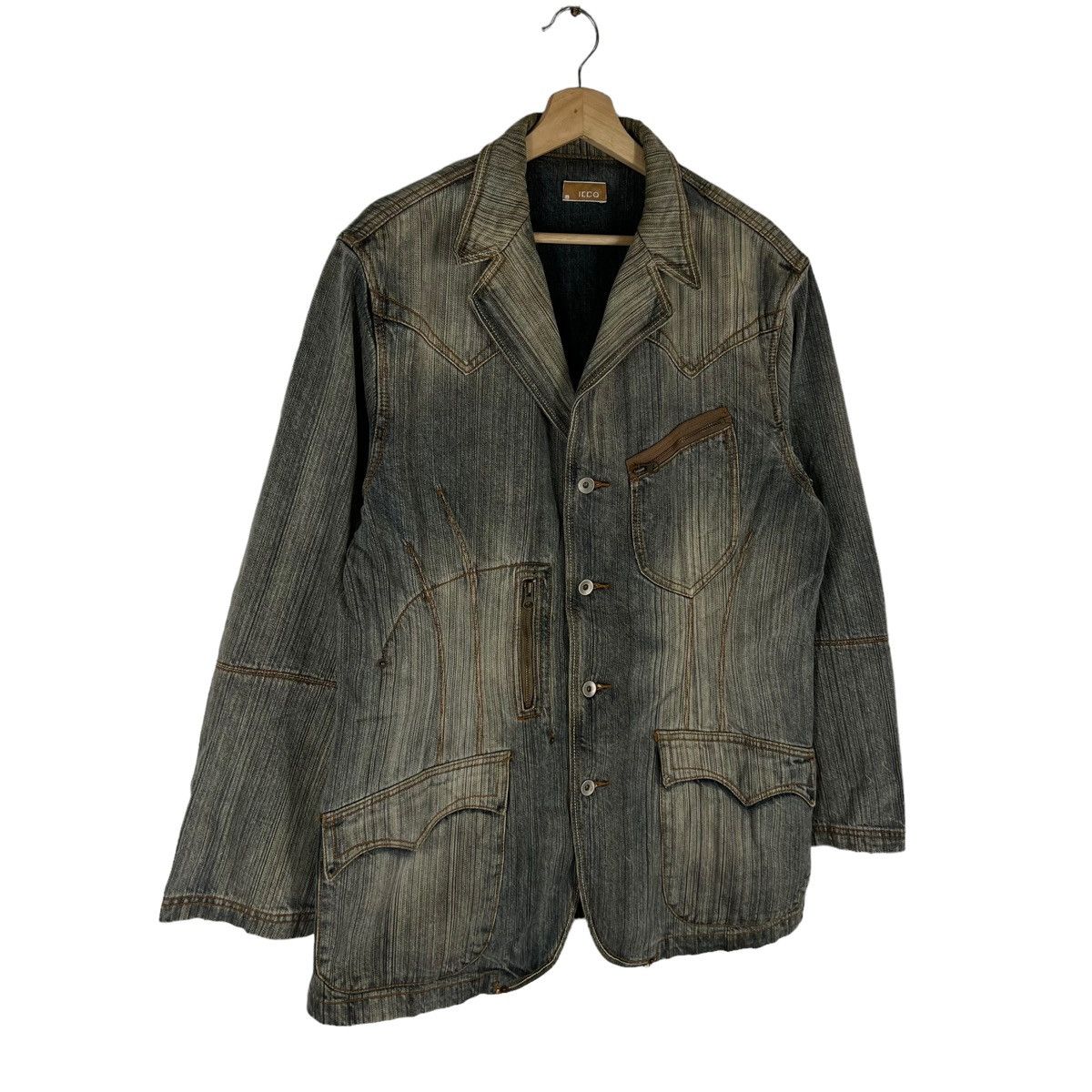 Japanese Brand VINTAGE HIKORY CHORE JACKET ICCA INSPIRED BY ISSEY MIYAKE Size US L / EU 52-54 / 3 - 6 Thumbnail