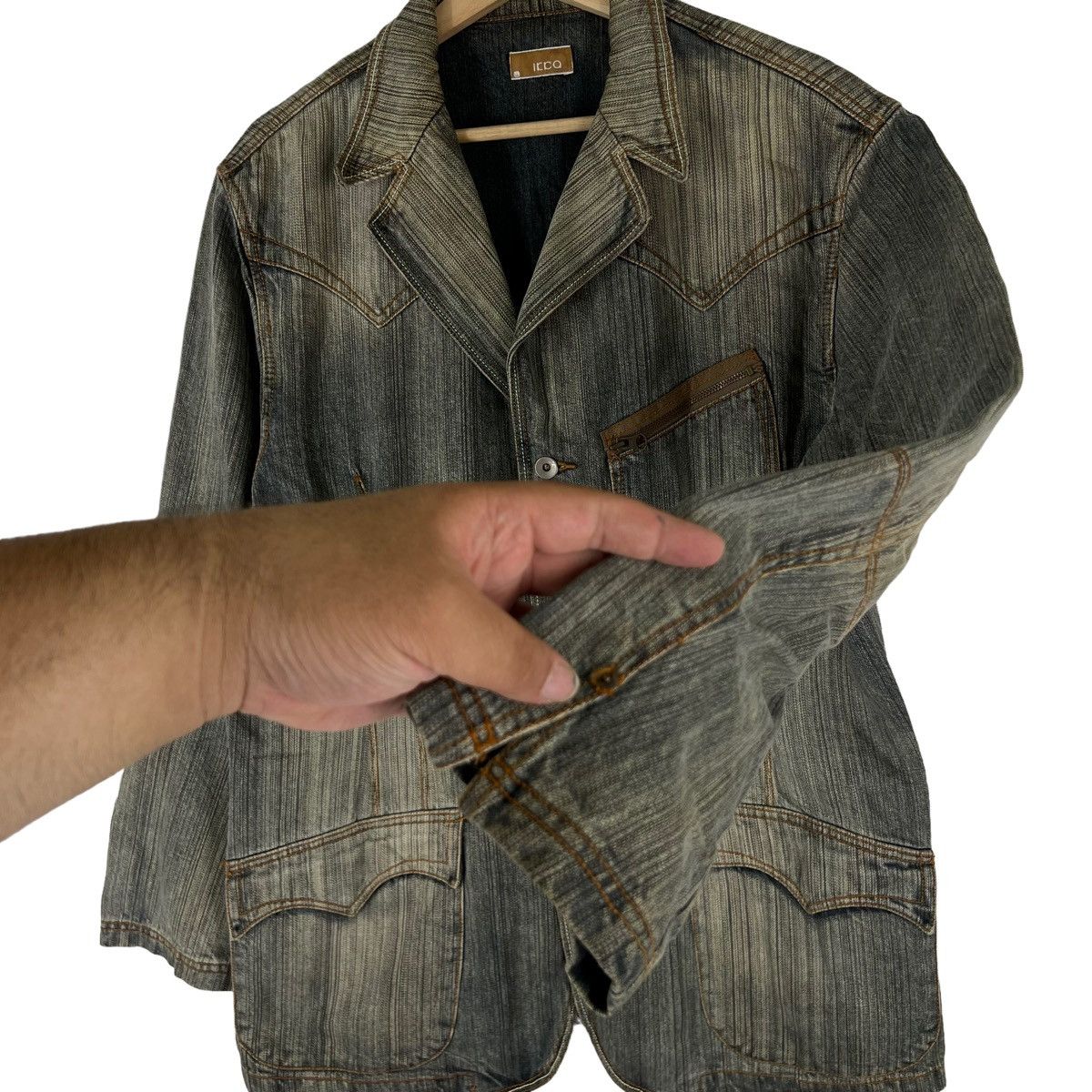 Japanese Brand VINTAGE HIKORY CHORE JACKET ICCA INSPIRED BY ISSEY MIYAKE Size US L / EU 52-54 / 3 - 8 Thumbnail