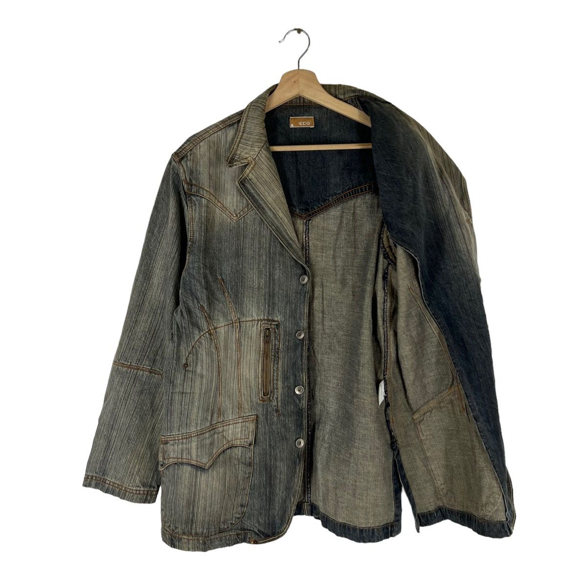 Japanese Brand VINTAGE HIKORY CHORE JACKET ICCA INSPIRED BY ISSEY MIYAKE Size US L / EU 52-54 / 3 - 10 Thumbnail