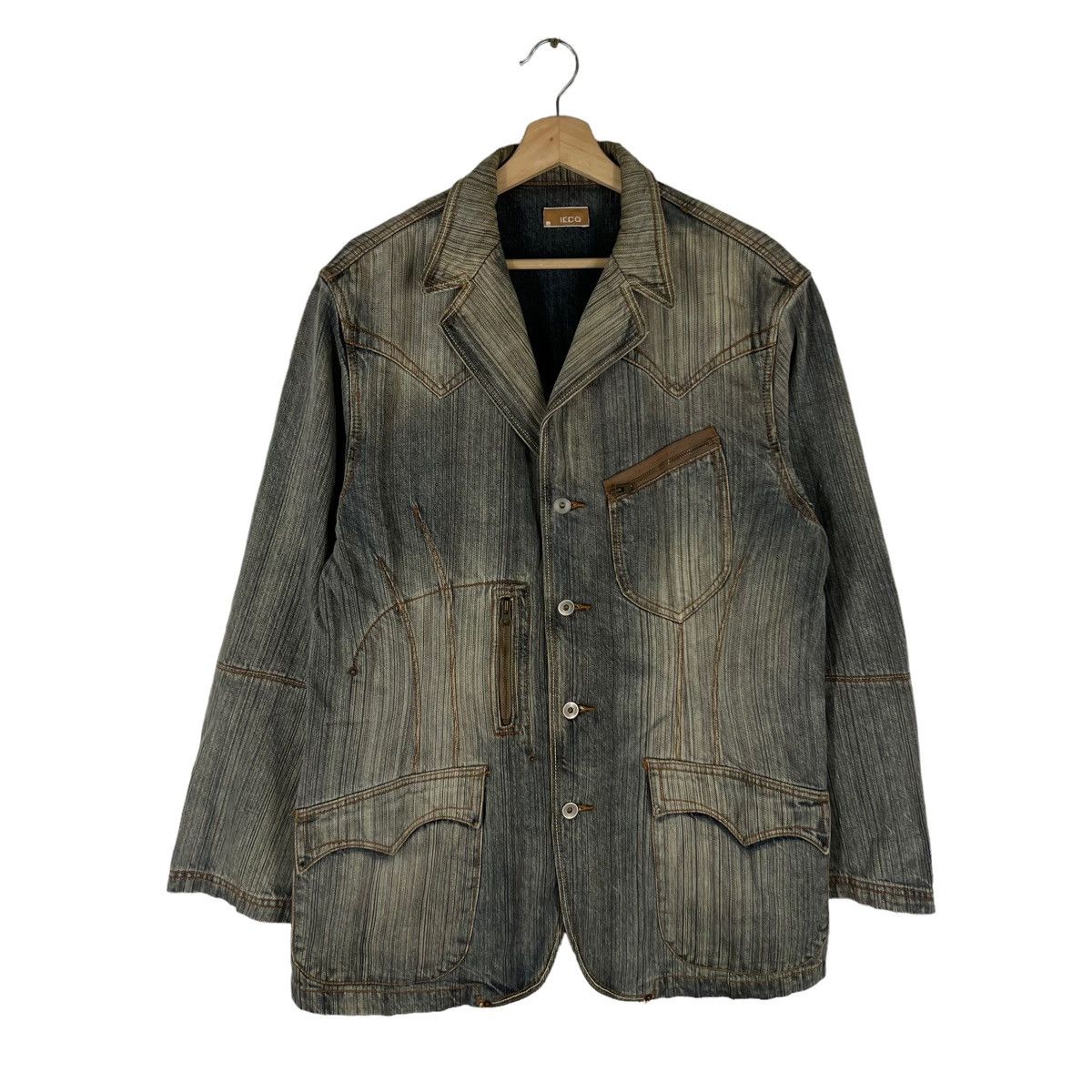 Japanese Brand VINTAGE HIKORY CHORE JACKET ICCA INSPIRED BY ISSEY MIYAKE Size US L / EU 52-54 / 3 - 1 Thumbnail
