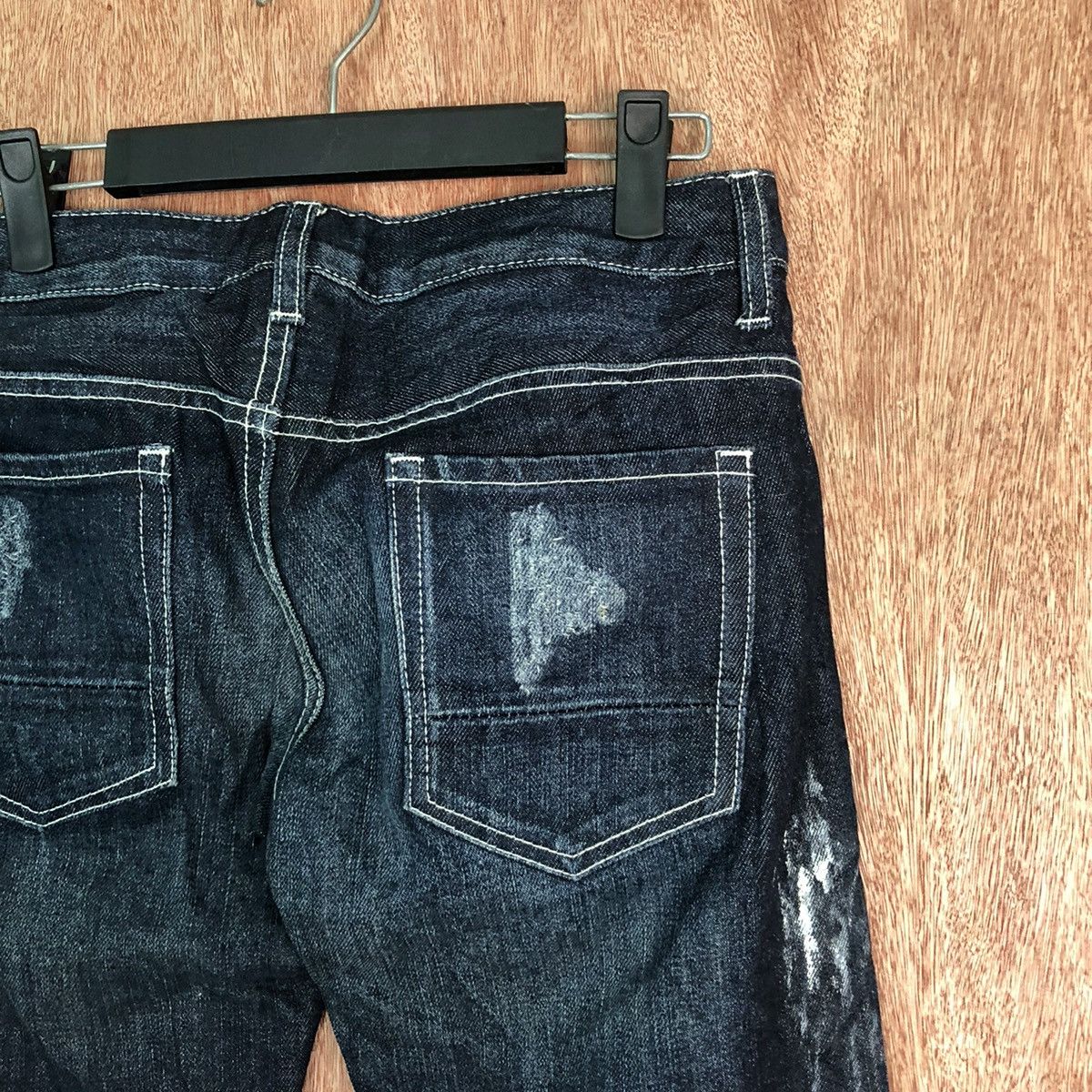 Avirex Avirex Dark Blue Distressed Denim pants #6351DL Size US 29 - 13 Thumbnail