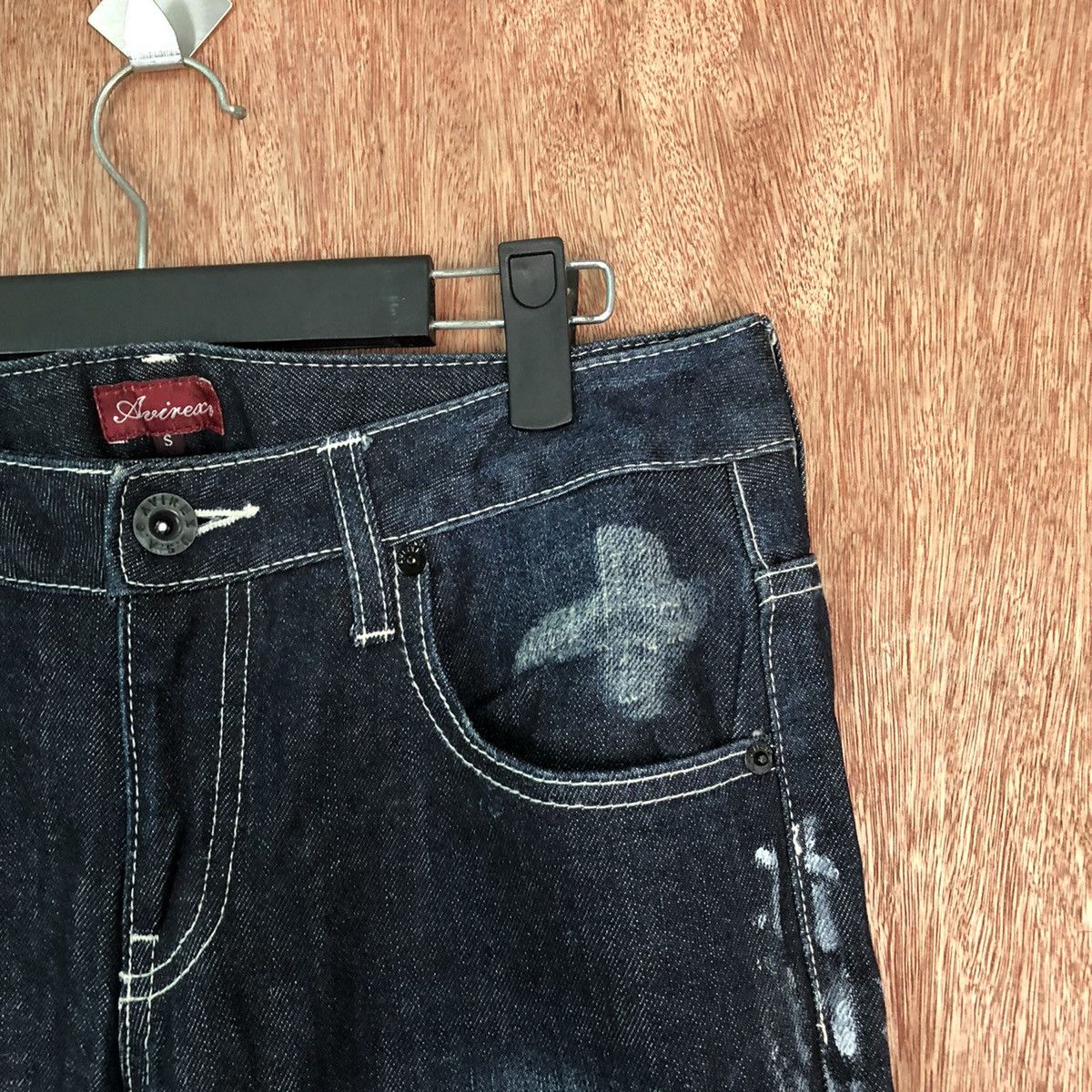 Avirex Avirex Dark Blue Distressed Denim pants #6351DL Size US 29 - 7 Thumbnail