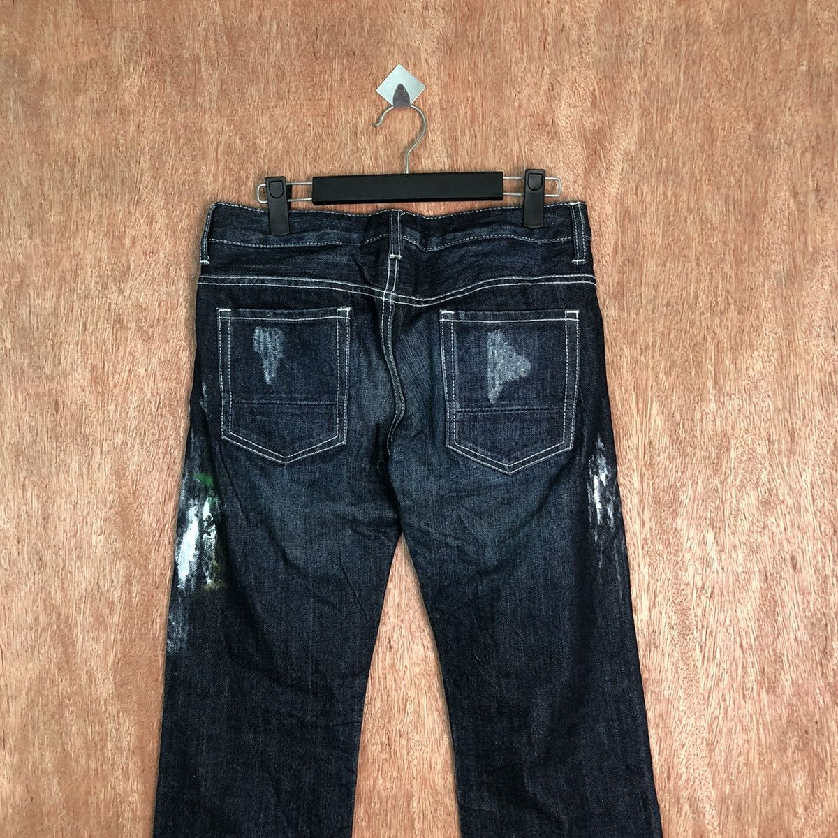 Avirex Avirex Dark Blue Distressed Denim pants #6351DL Size US 29 - 10 Thumbnail