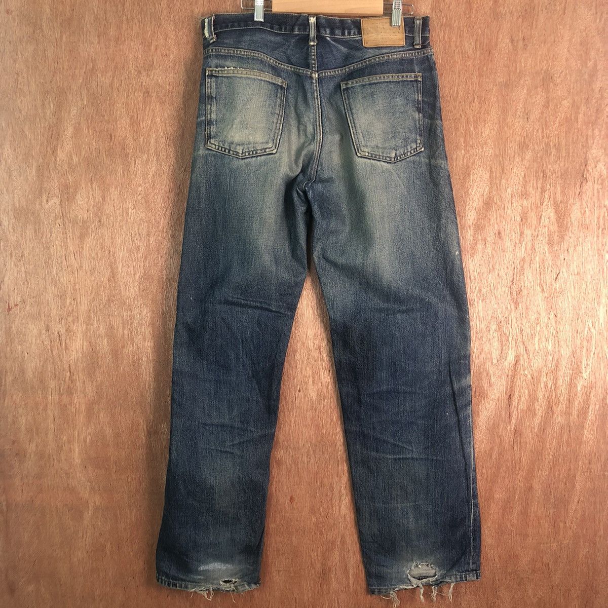 Japanese Brand DLL Japan Blue distressed Denim Pants like kurt cobain #c163 Size US 33 - 9 Thumbnail