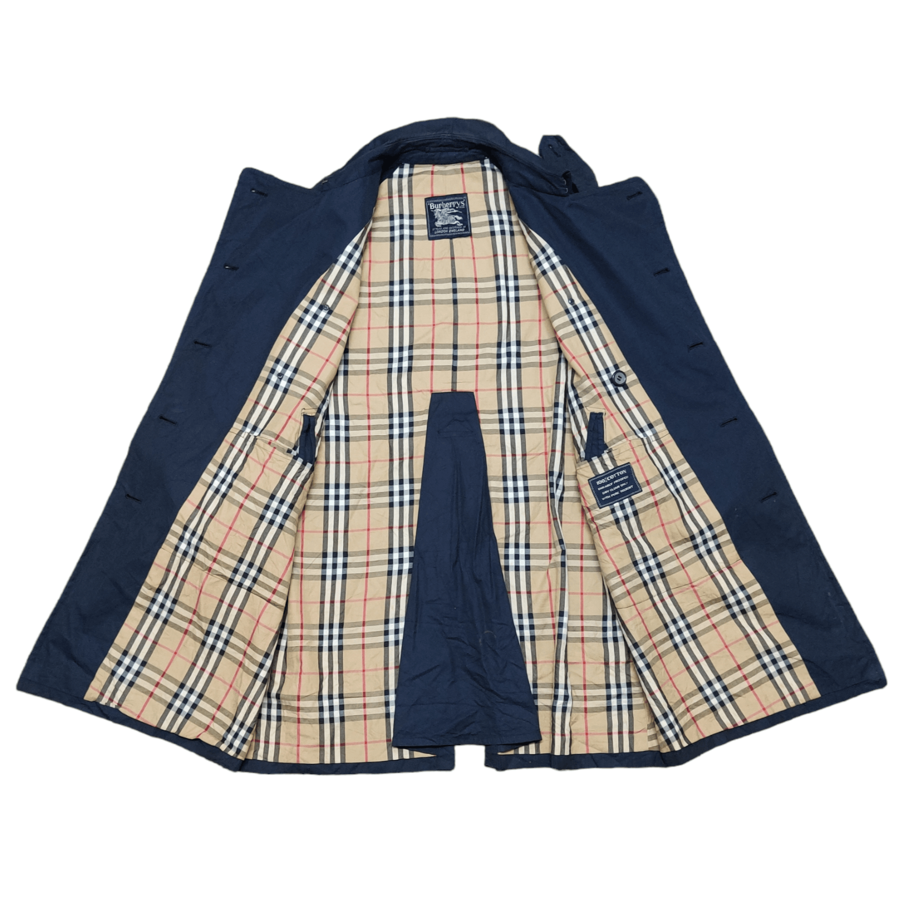 Burberry Vintage Burberry Double Breasted Trench Coat Nova Check Size US M / EU 48-50 / 2 - 1 Thumbnail