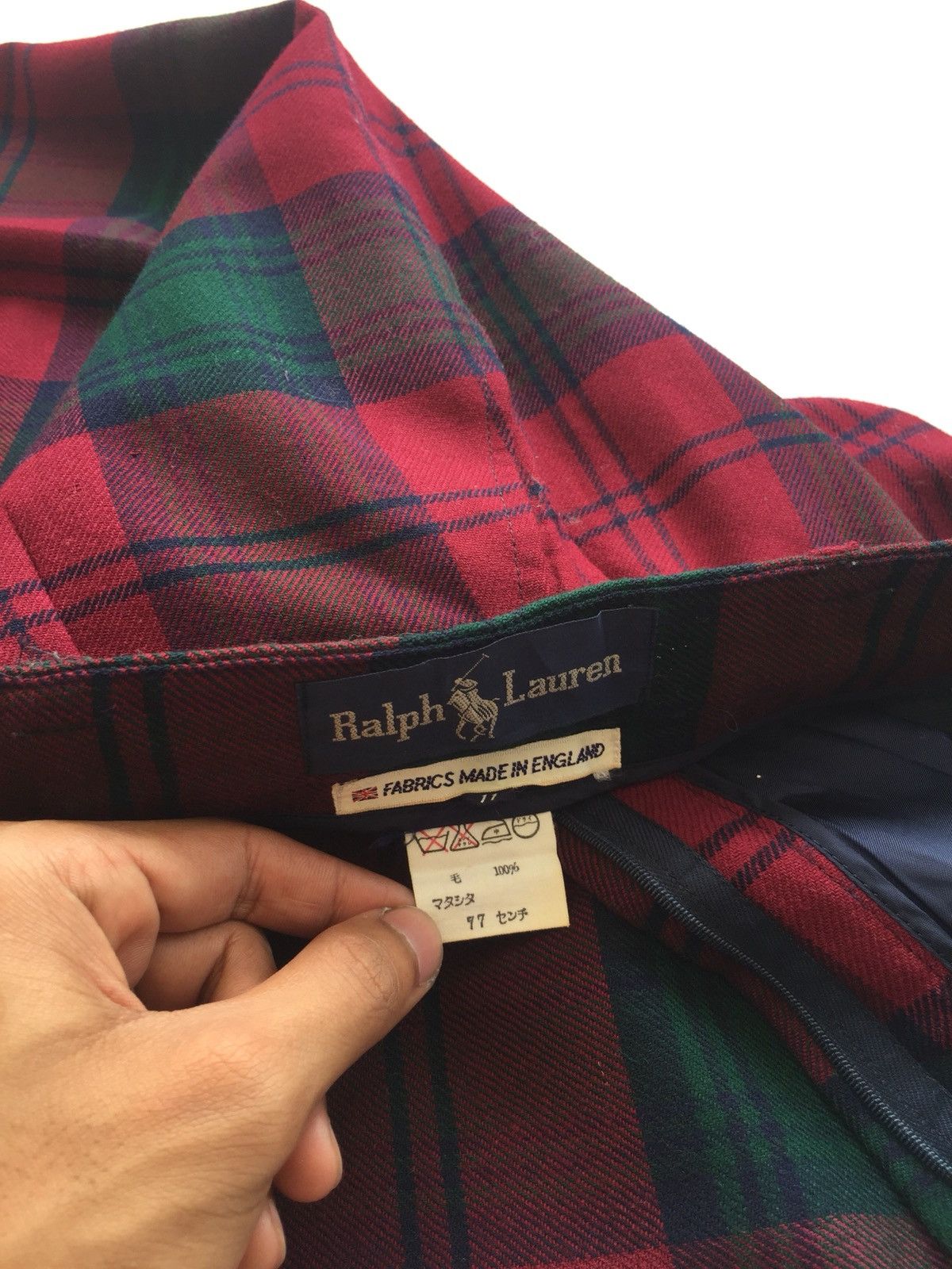 Polo Ralph Lauren Polo RL 🏴󠁧󠁢󠁥󠁮󠁧󠁿 Multicolor Check Plaid Wool Pants Size US 28 / EU 44 - 10 Thumbnail