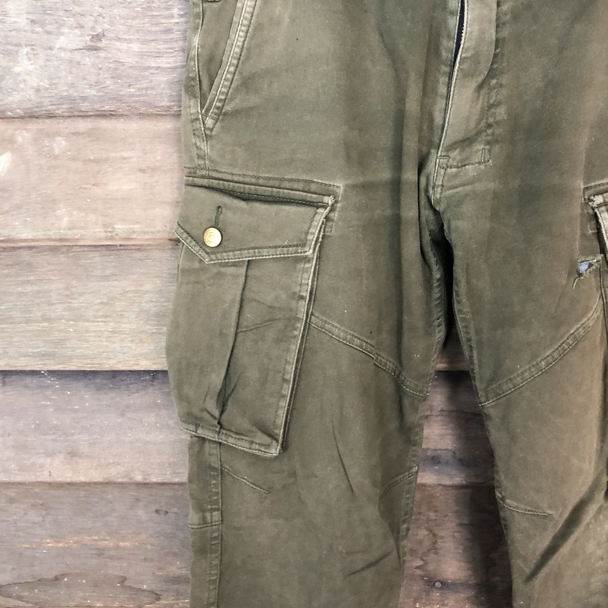 Japanese Brand DL Japan thrashed dirty faded utility Cargo Pants #2654 Size US 30 / EU 46 - 6 Thumbnail
