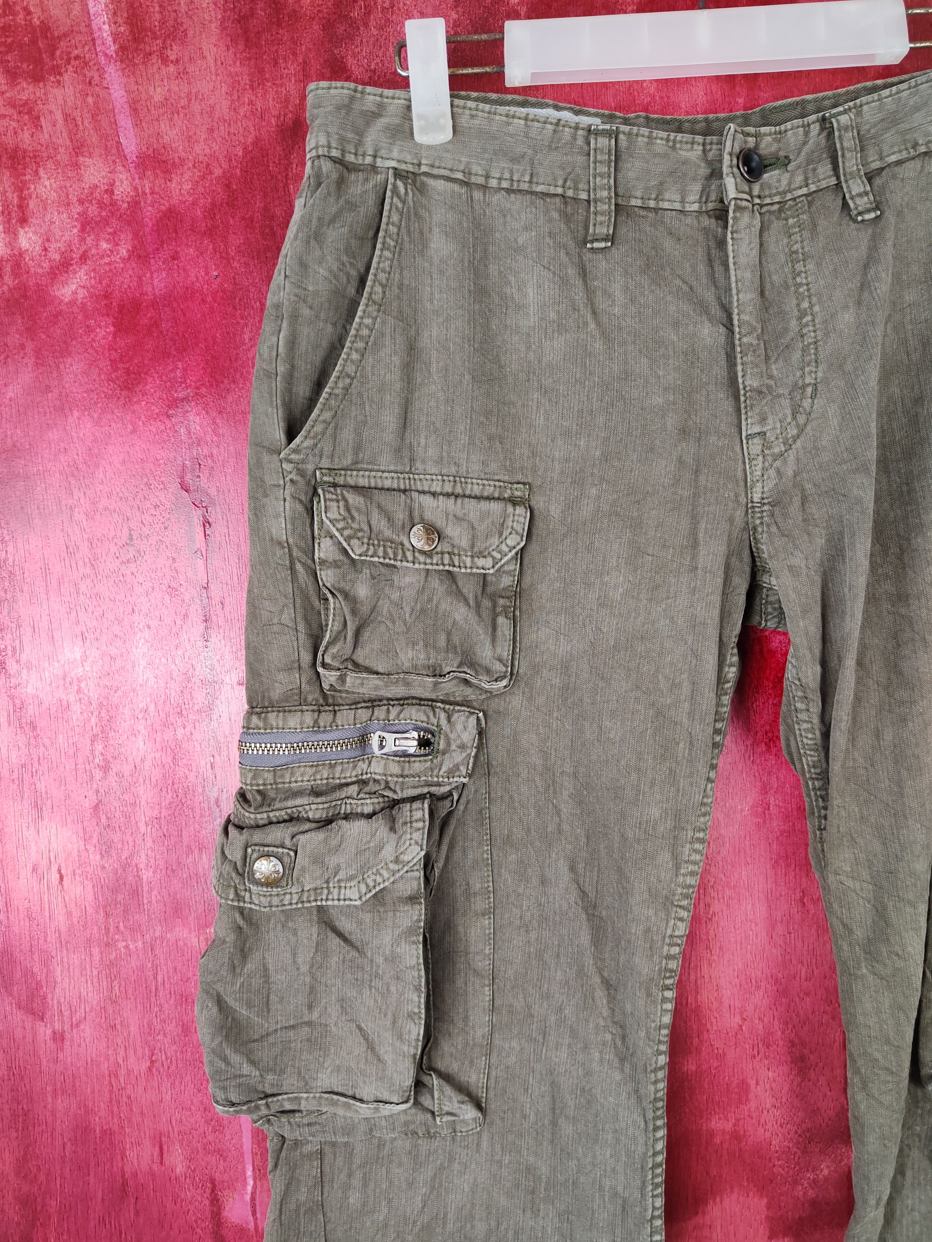 Japanese Brand DL Surplus Gray Multi Pocket Tactical Cargo Pant #S380 Size US 34 / EU 50 - 3 Thumbnail