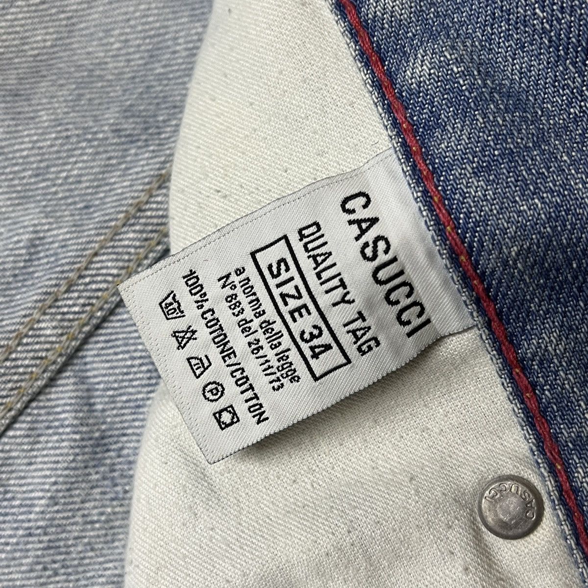 Designer × Vintage Steals Made In Italy Bleach Denim Casucci Size US 34 / EU 50 - 9 Thumbnail