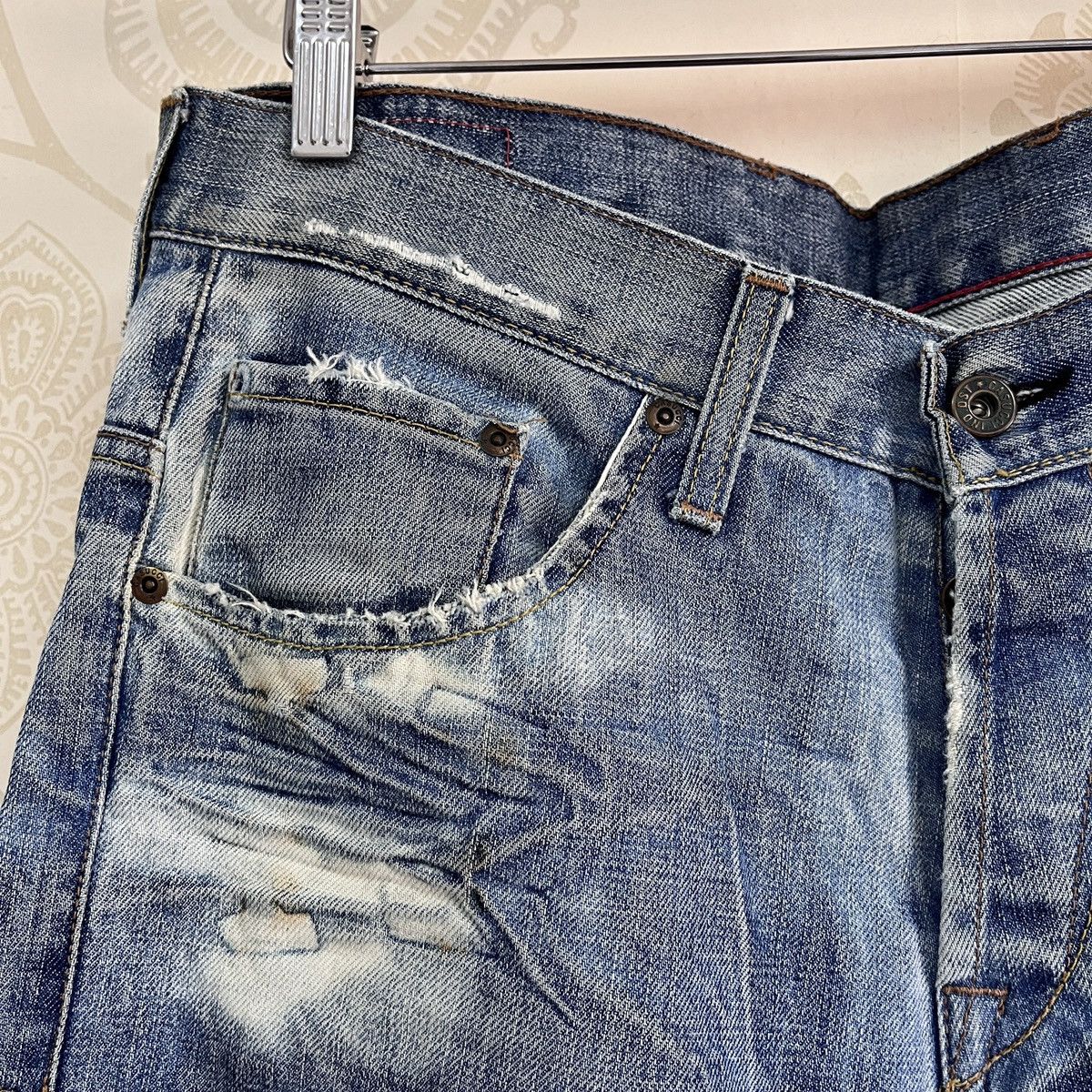 Designer × Vintage Steals Made In Italy Bleach Denim Casucci Size US 34 / EU 50 - 6 Thumbnail