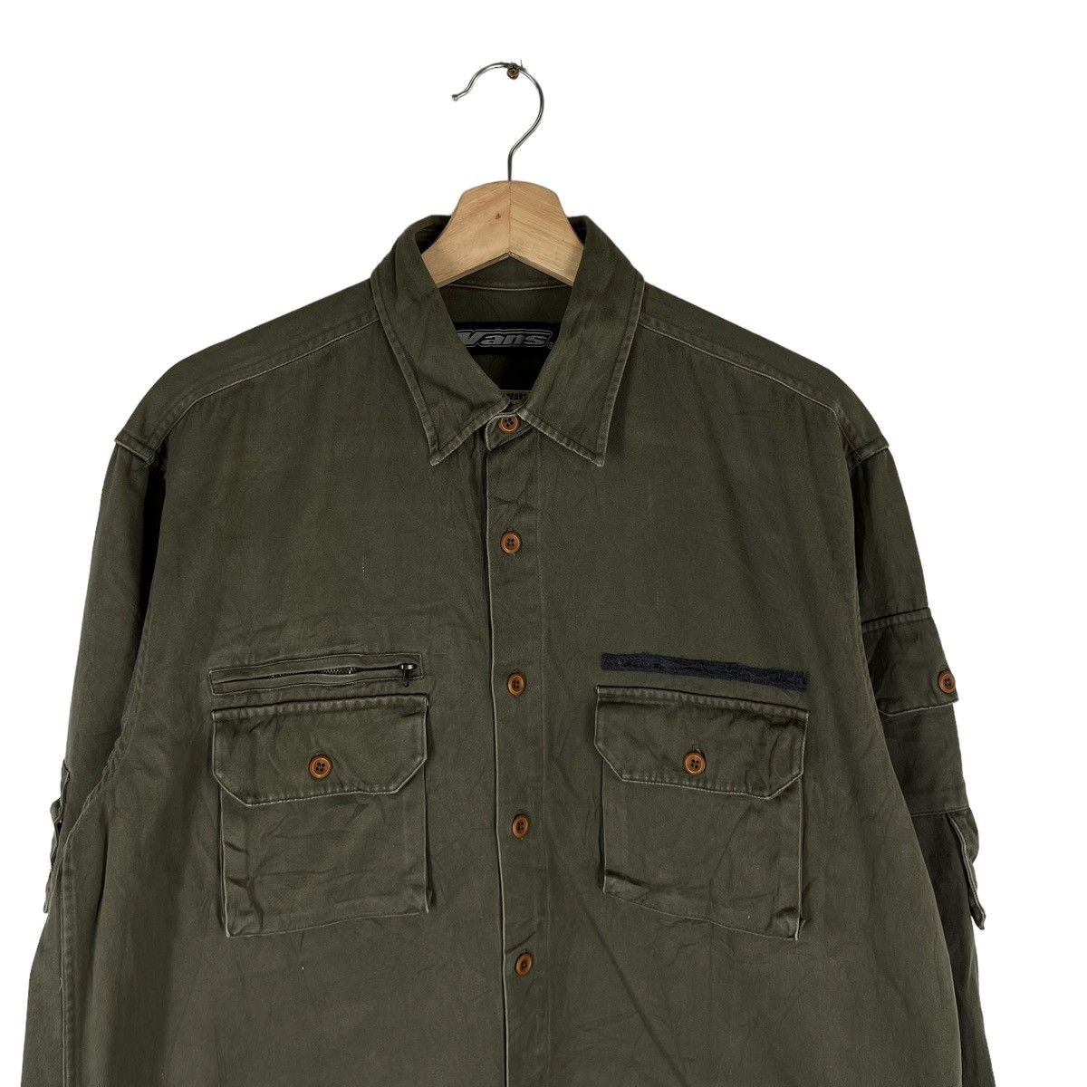 Japanese Brand VINTAGE VANS USA LIGHT JACKET MILITARY DESIGN Size US L / EU 52-54 / 3 - 2 Thumbnail