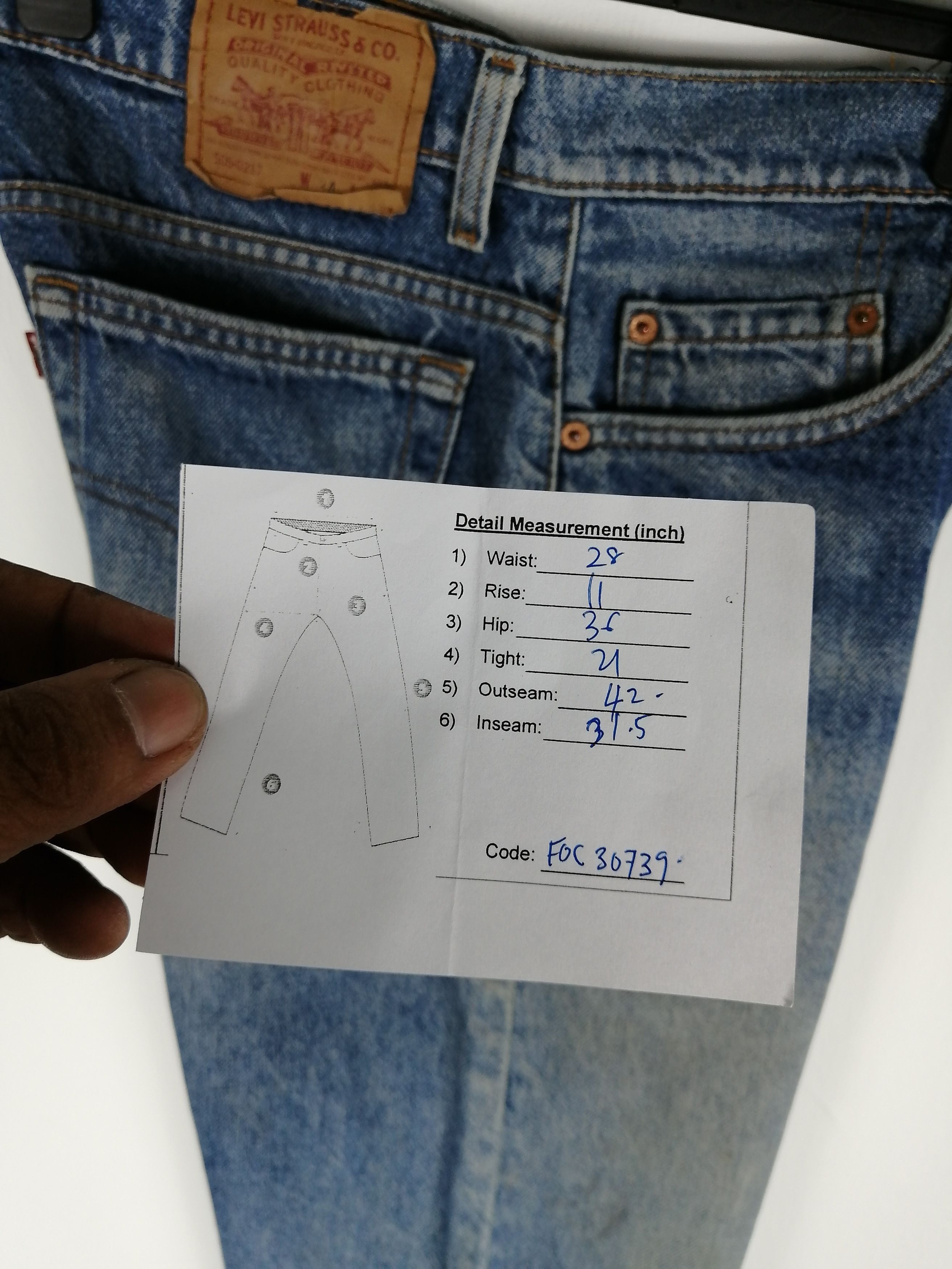 Levi's Vintage 90s Levis 505 Light Wash Denim Levi's Faded Jeans Size 28" / US 6 / IT 42 - 9 Thumbnail