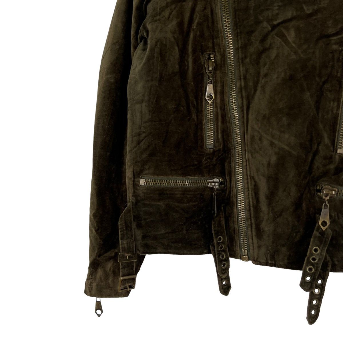 Japanese Brand VINTAGE VELVET CROPPED PARACHUTE BIKER JACKET PURETE JAPAN Size US M / EU 48-50 / 2 - 5 Thumbnail