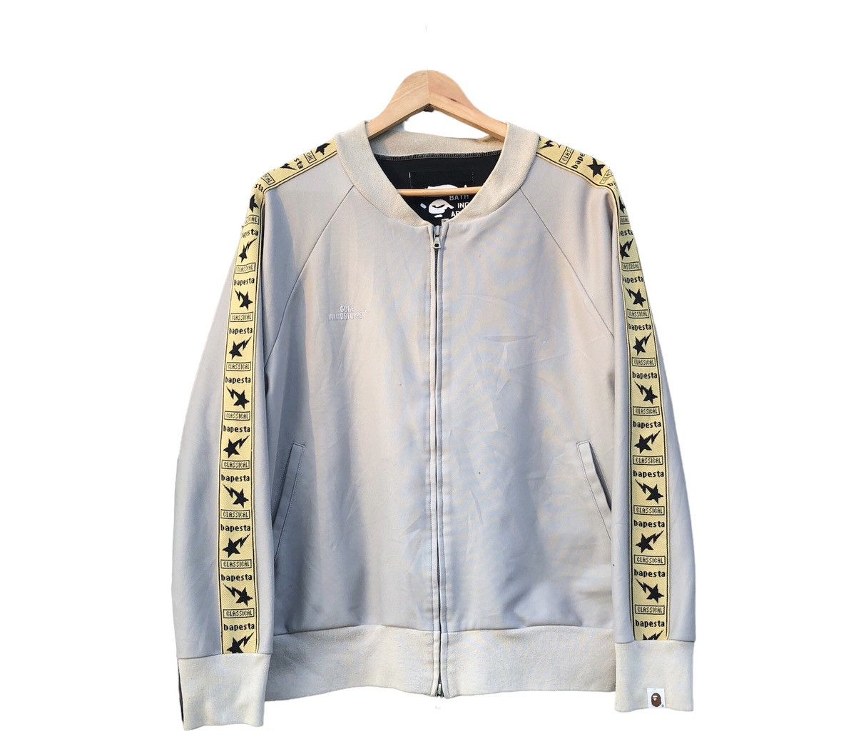 Bape × Vintage A Bathing Ape Windstopper Side Tape Track Jacket 