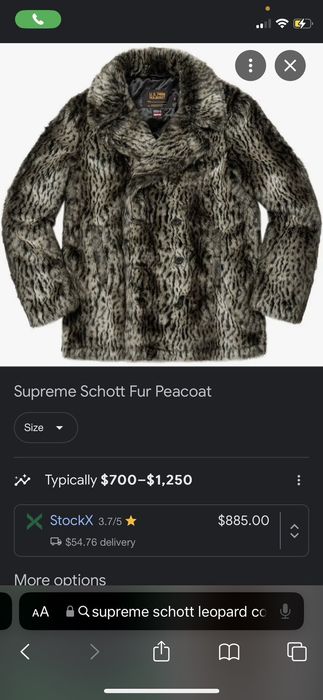 Supreme Supreme x Schott leopard fur coat | Grailed