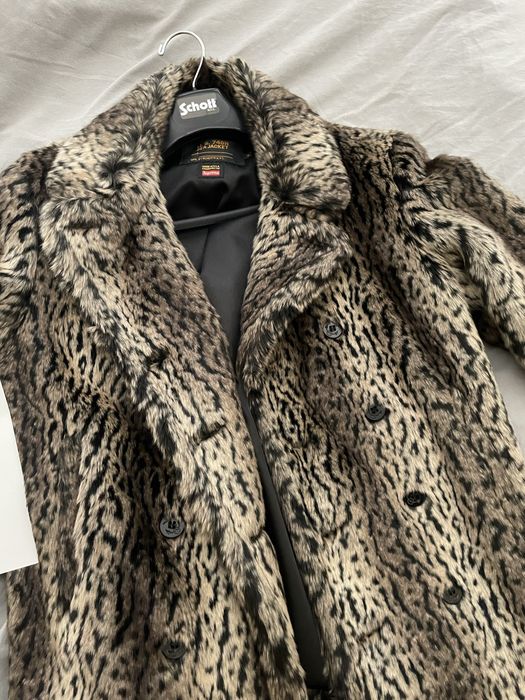 Supreme Supreme x Schott leopard fur coat | Grailed