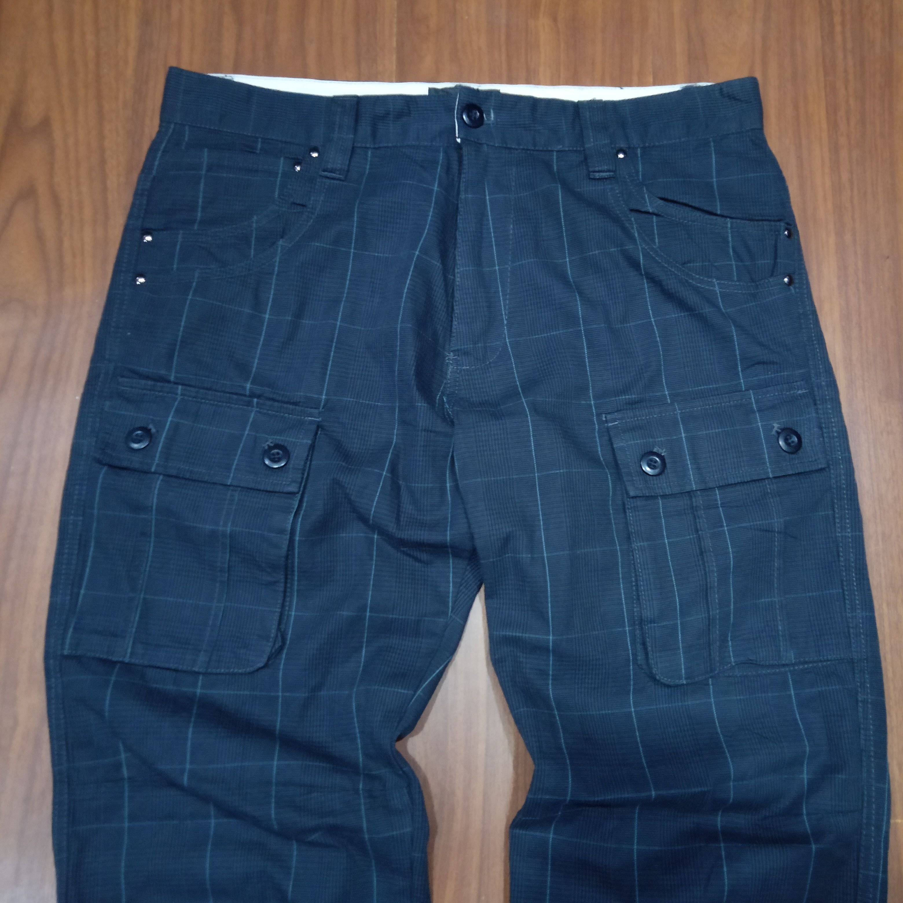 Japanese Brand × Vintage Silver moon cargo pants tartan motif Size US 34 / EU 50 - 7 Thumbnail