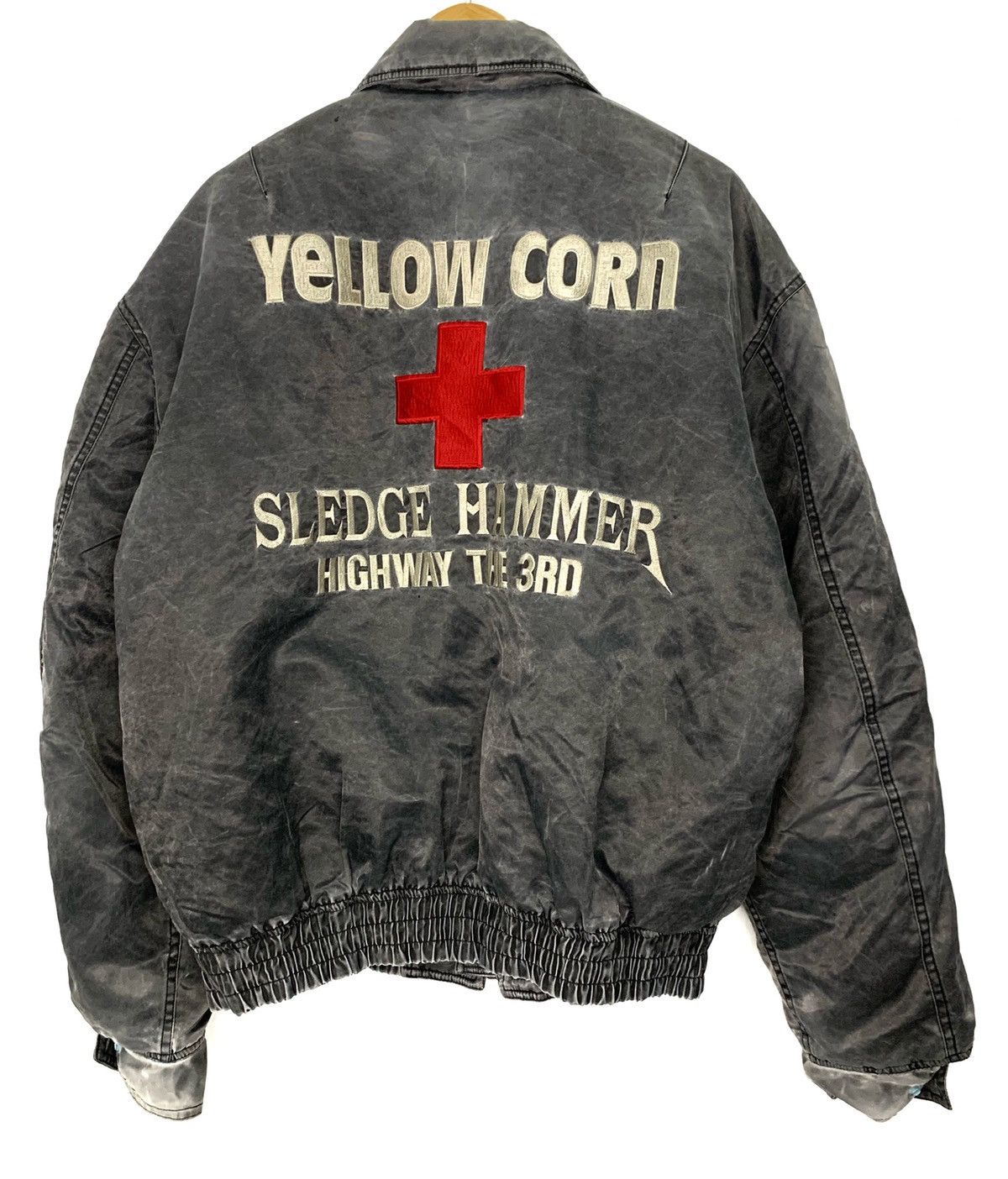 Gear for Sports × Japanese Brand × YELLOW CORN 🇯🇵 Yellow Corn Motor Sports Thrashed Faded Jacket Size US L / EU 52-54 / 3 - 4 Thumbnail