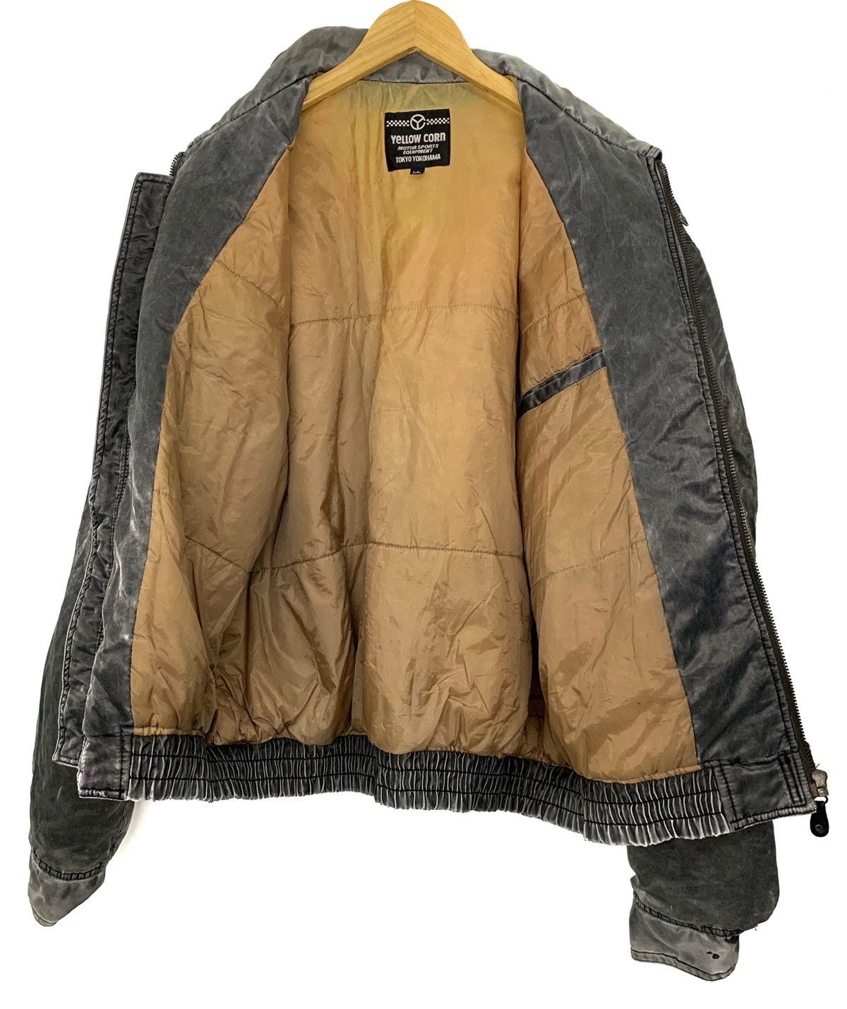 Gear for Sports × Japanese Brand × YELLOW CORN 🇯🇵 Yellow Corn Motor Sports Thrashed Faded Jacket Size US L / EU 52-54 / 3 - 8 Thumbnail