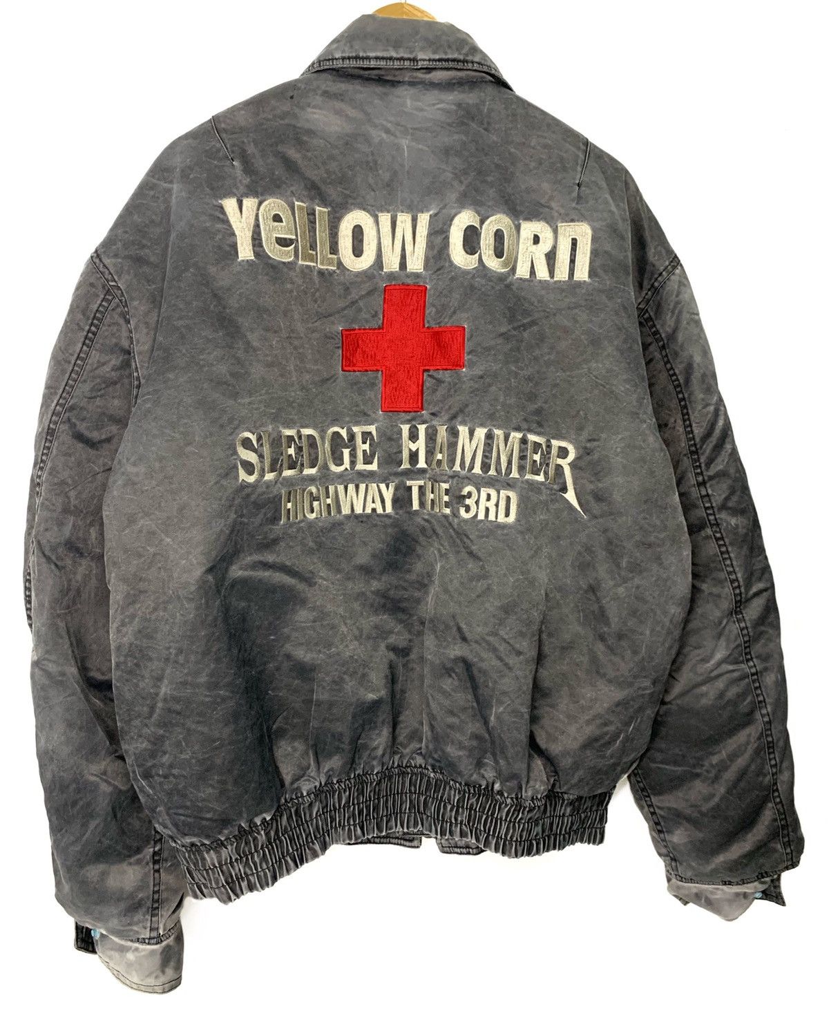 Gear for Sports × Japanese Brand × YELLOW CORN 🇯🇵 Yellow Corn Motor Sports Thrashed Faded Jacket Size US L / EU 52-54 / 3 - 5 Thumbnail