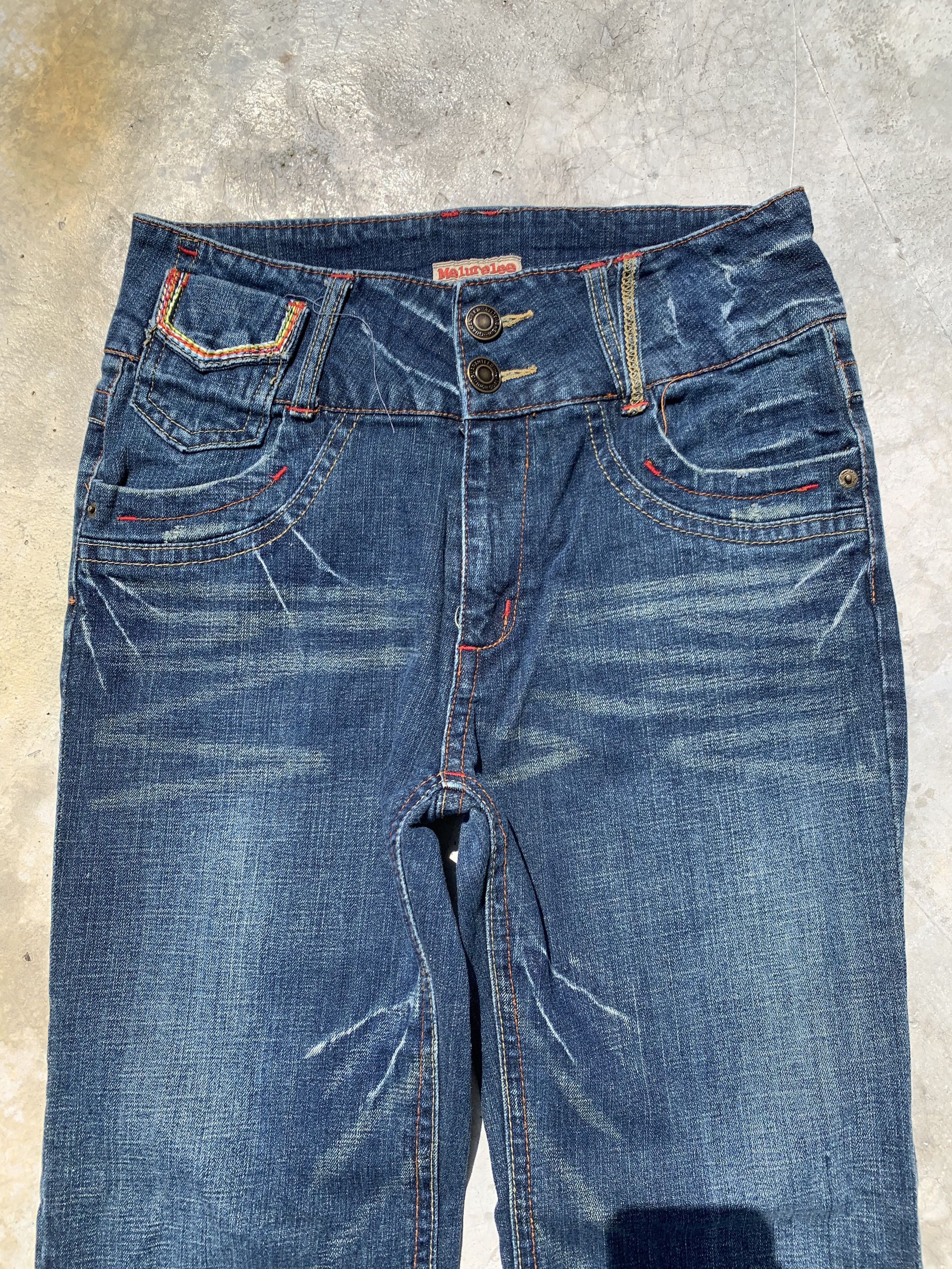 Japanese Brand Vintage Melurelee Flare Denim Jeans Size US 29 - 3 Thumbnail