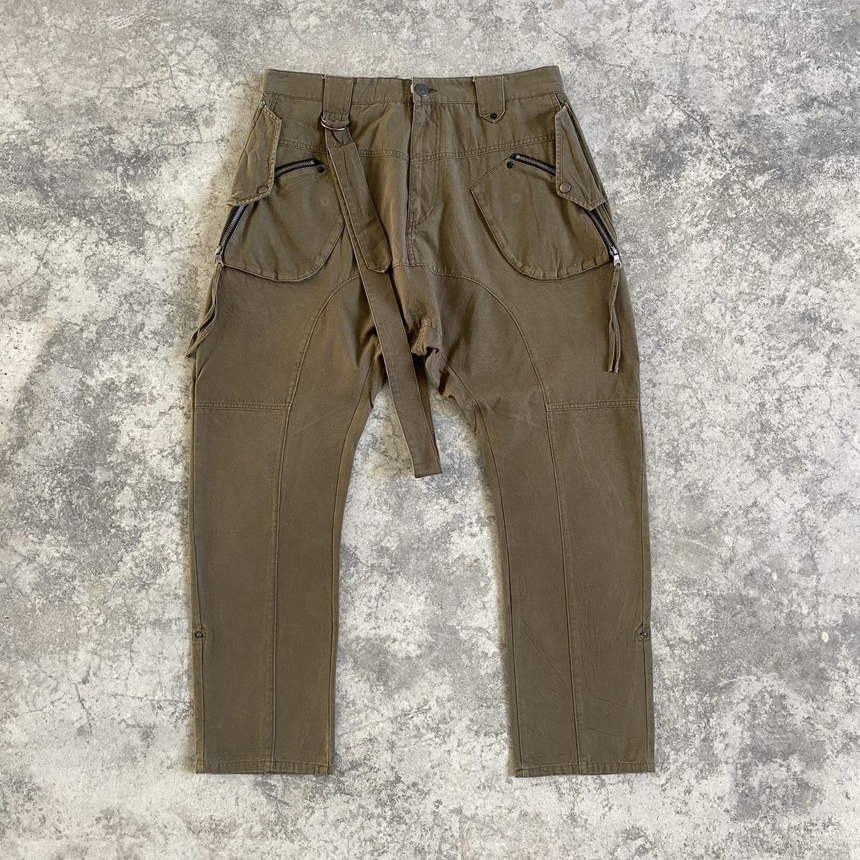 Japanese Brand VTG PPFM Eastern Rock 3D Pocket Dropped Crotch Pants Size US 34 / EU 50 - 3 Thumbnail