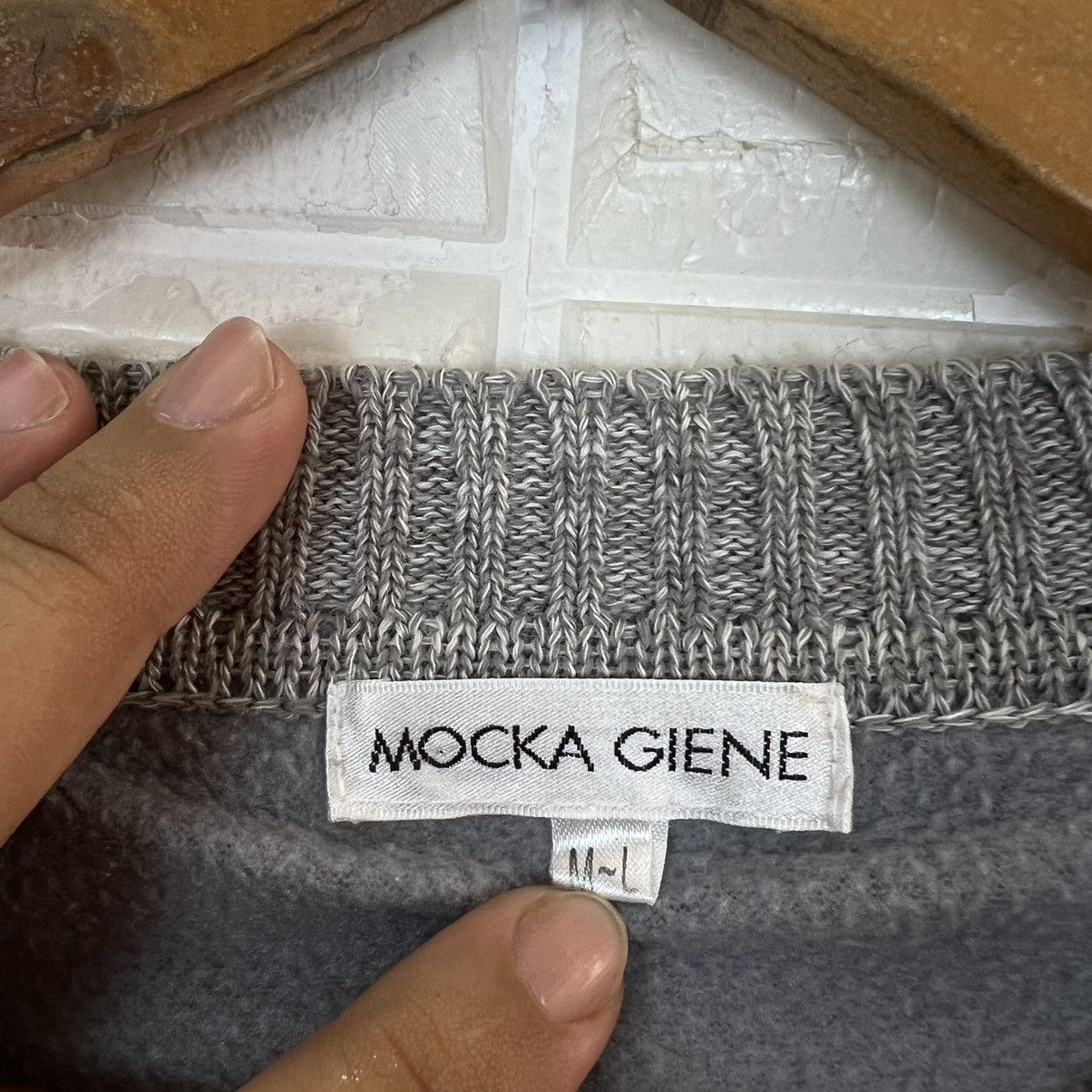 Japanese Brand VINTAGE MOCKA GIENE CARDIGAN BIG LOGO Size US M / EU 48-50 / 2 - 7 Thumbnail