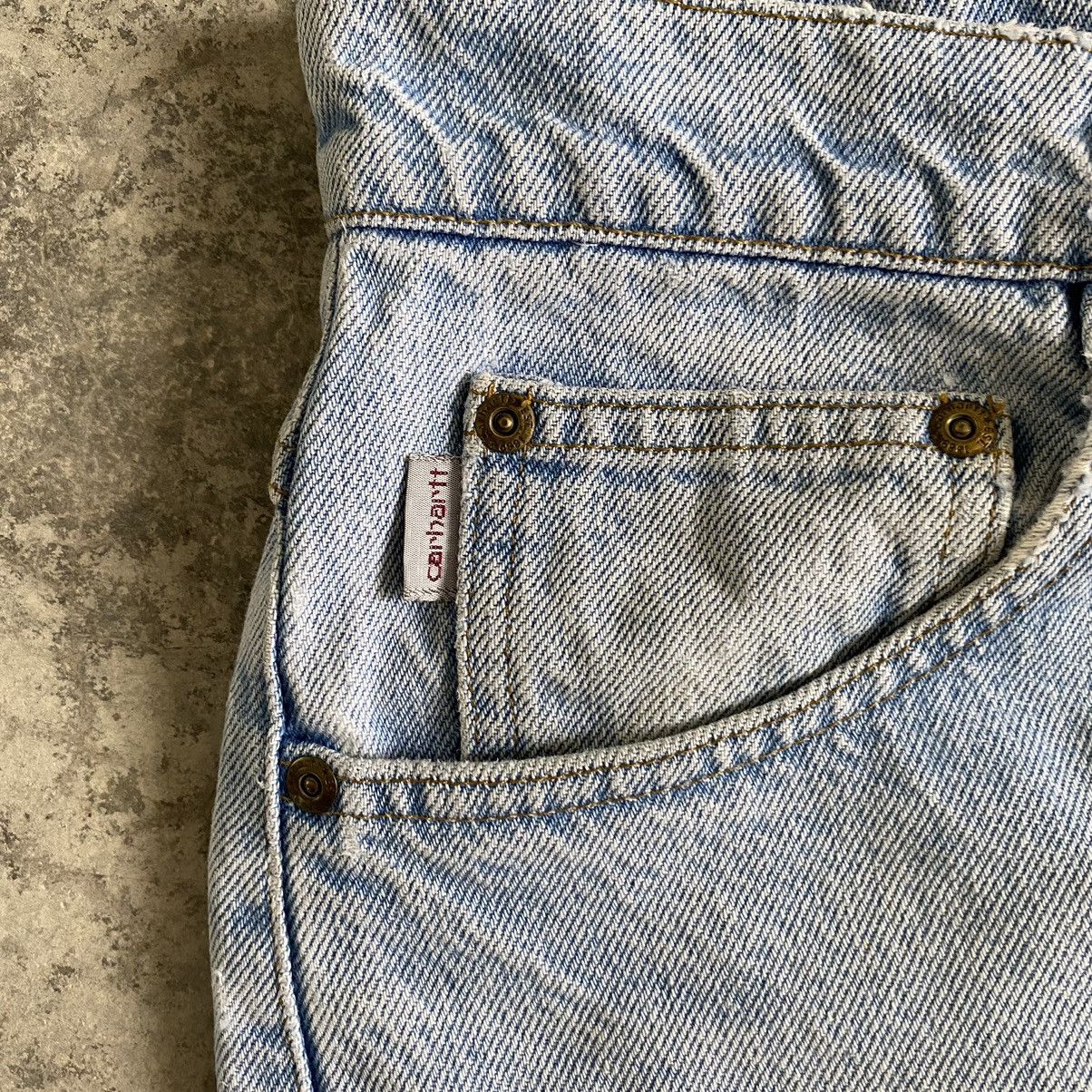 Carhartt × Vintage Vintage Carhartt Relaxed Fit Light Blue Denim Jeans Size US 35 - 8 Thumbnail