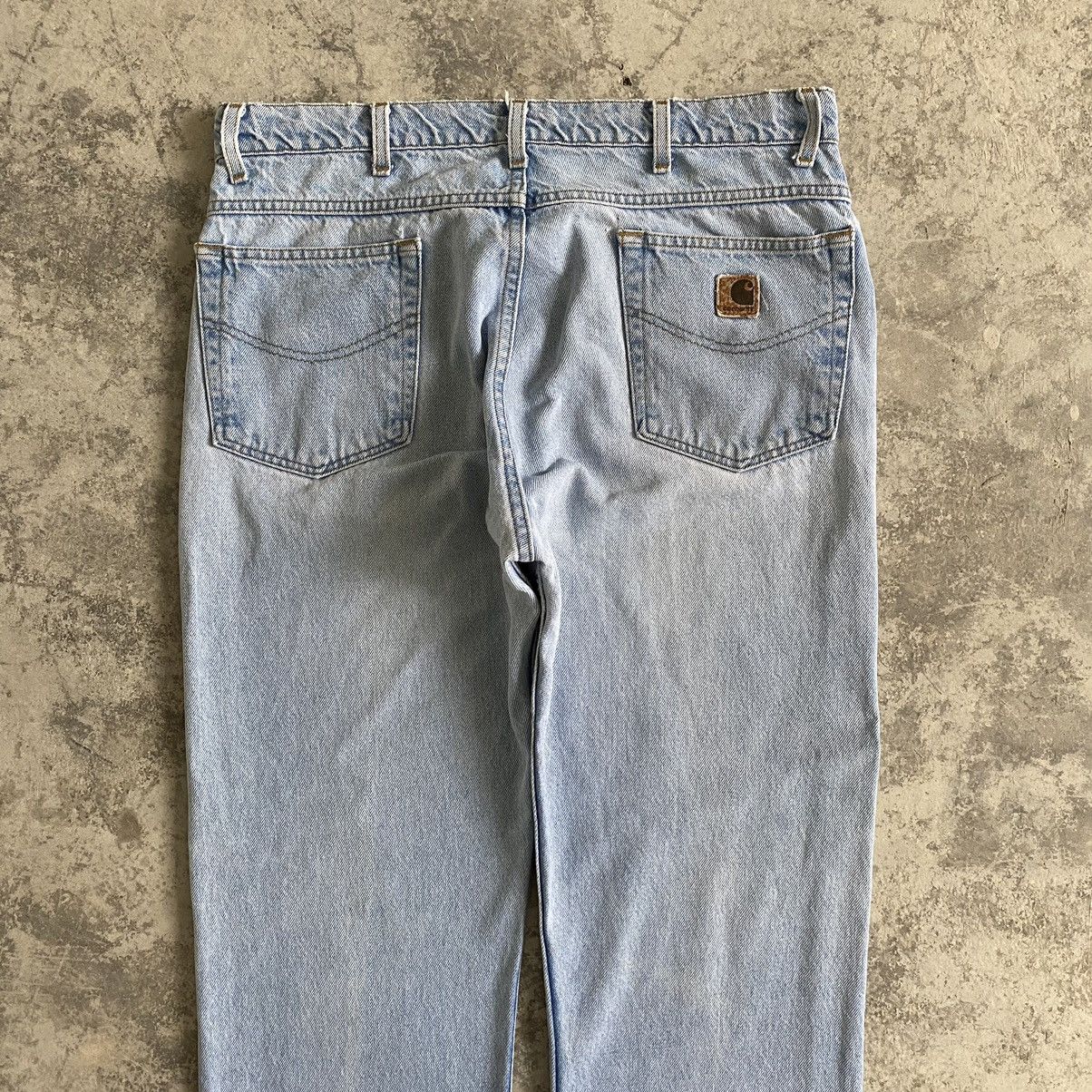Carhartt × Vintage Vintage Carhartt Relaxed Fit Light Blue Denim Jeans Size US 35 - 3 Thumbnail