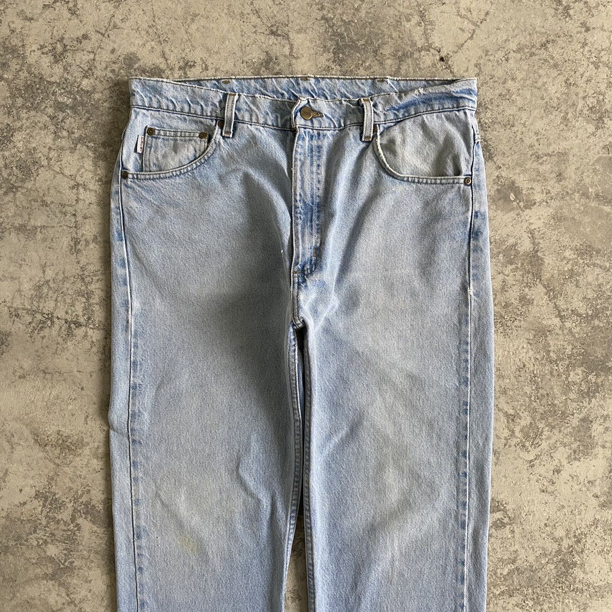 Carhartt × Vintage Vintage Carhartt Relaxed Fit Light Blue Denim Jeans Size US 35 - 5 Thumbnail