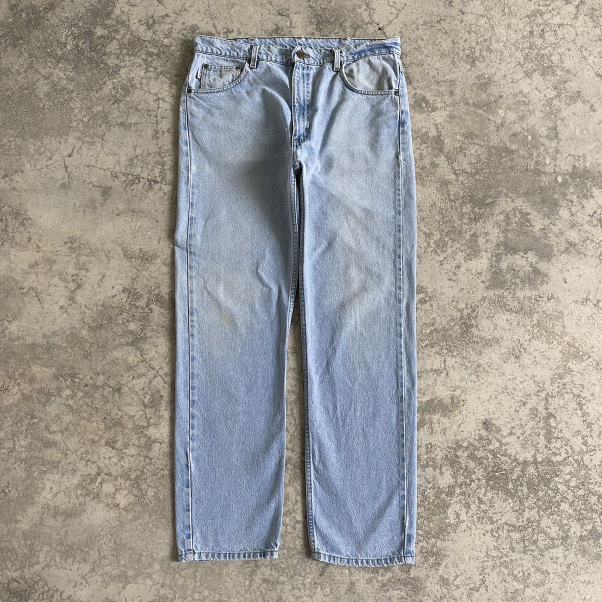 Carhartt × Vintage Vintage Carhartt Relaxed Fit Light Blue Denim Jeans Size US 35 - 1 Thumbnail