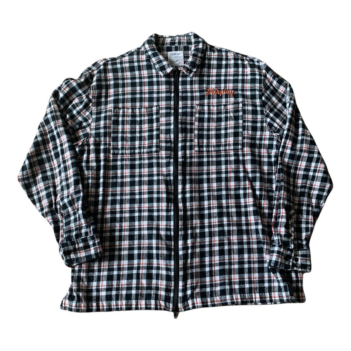 Fairplay FairPlay Plaid Zip Up Flannel Shirt Size US XL / EU 56 / 4 - 5 Thumbnail