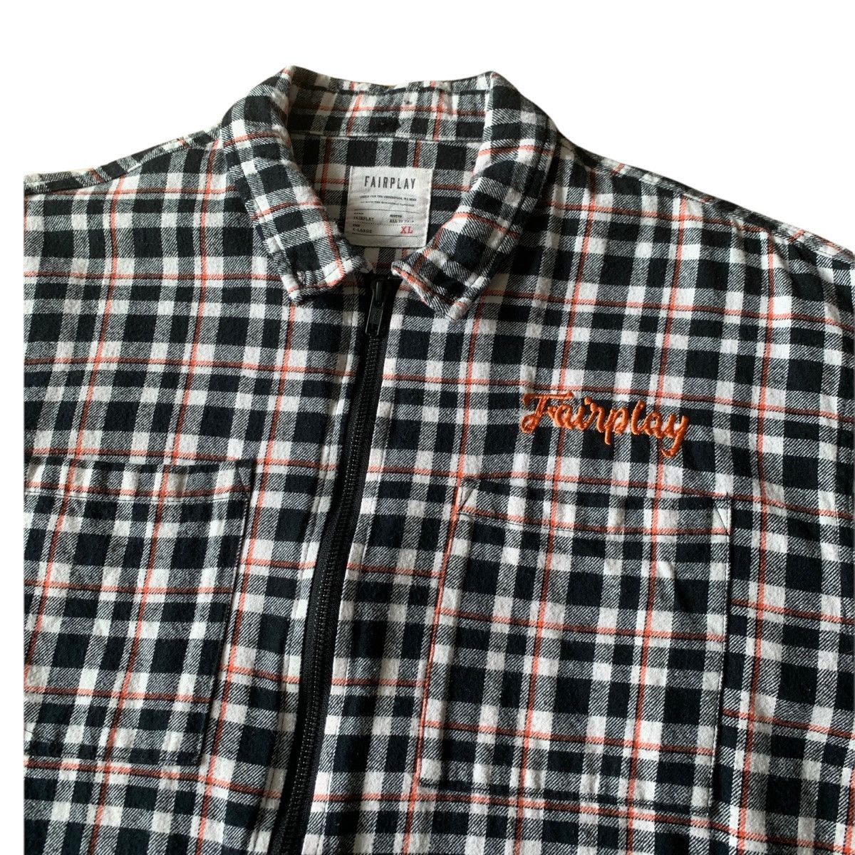 Fairplay FairPlay Plaid Zip Up Flannel Shirt Size US XL / EU 56 / 4 - 1 Thumbnail