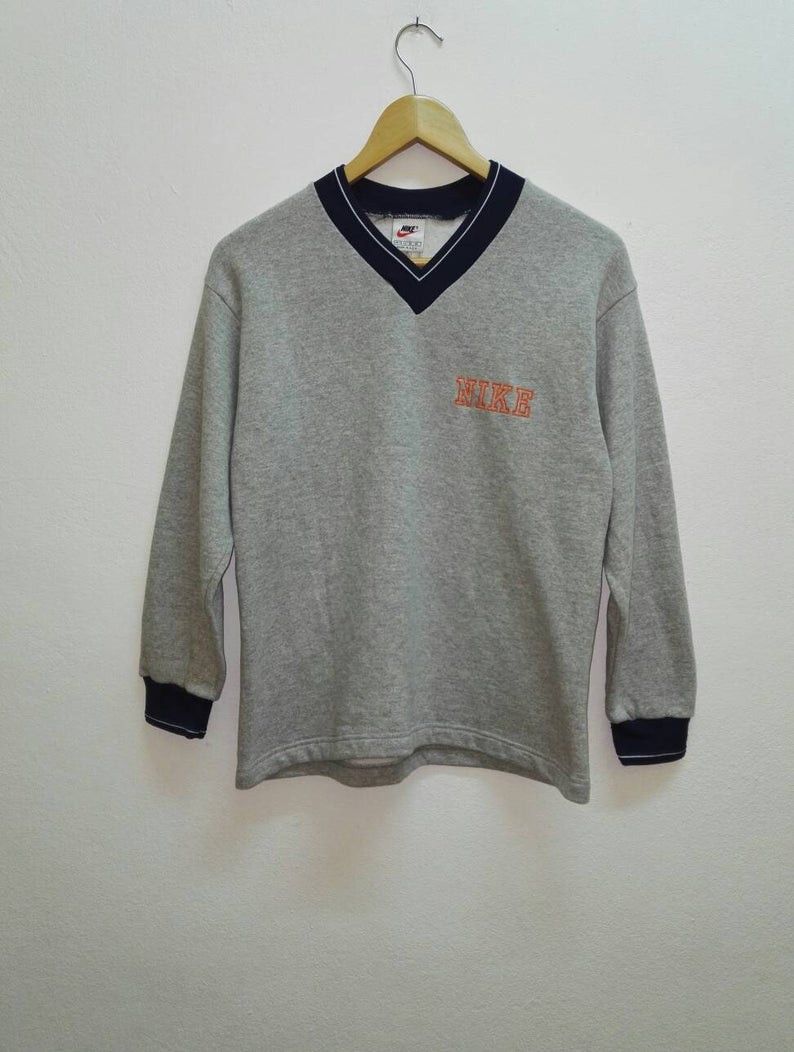 🔥Rare🔥 Sweatshirt 90' Nike small Logo embroidered (ss155)