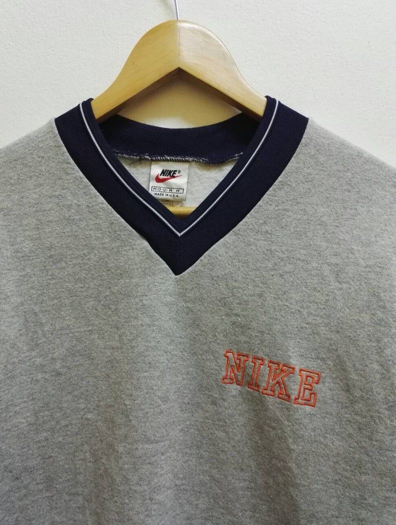 Nike 🔥Rare🔥 Sweatshirt 90' Nike small Logo embroidered (ss155) Size US S / EU 44-46 / 1 - 2 Thumbnail