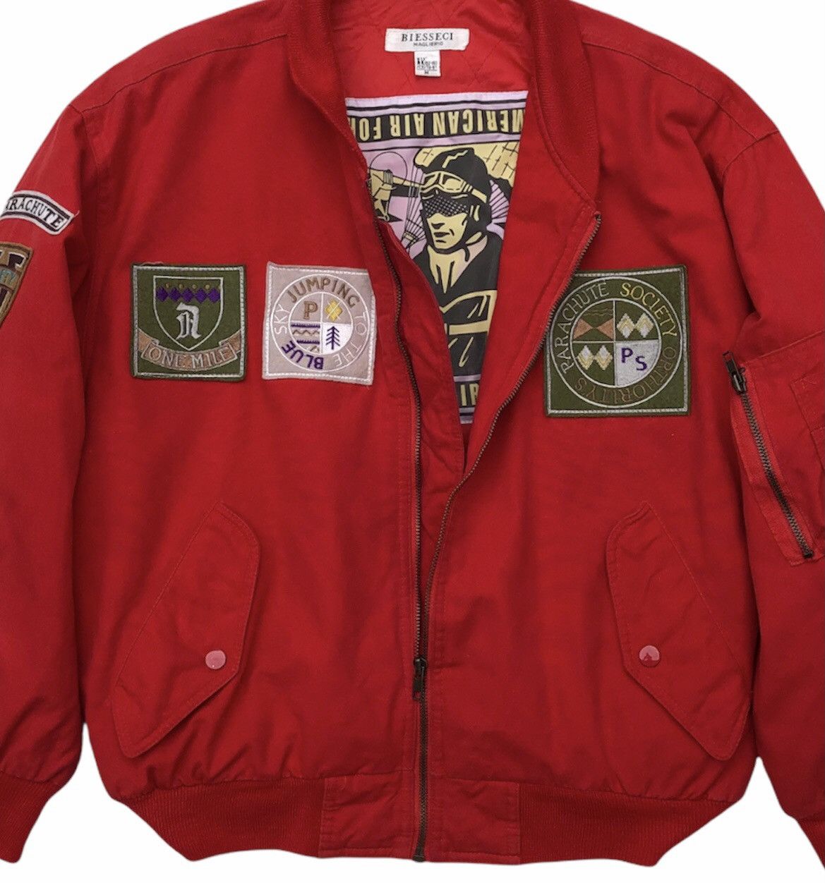 Vintage Vintage MA-1 Bombers Jacket USAF Parachute Style Size US M / EU 48-50 / 2 - 2 Thumbnail