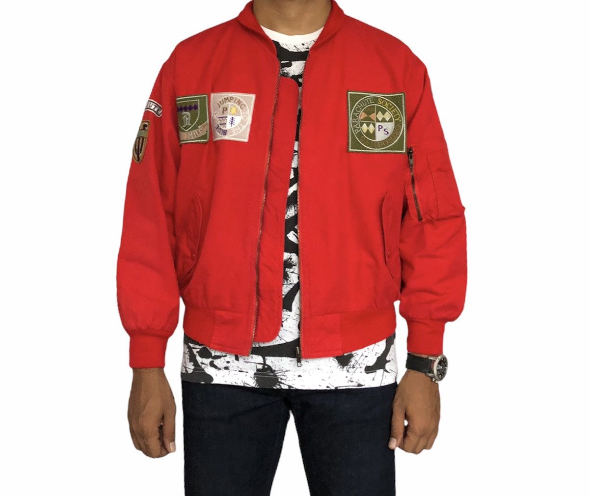 Vintage Vintage MA-1 Bombers Jacket USAF Parachute Style Size US M / EU 48-50 / 2 - 3 Thumbnail